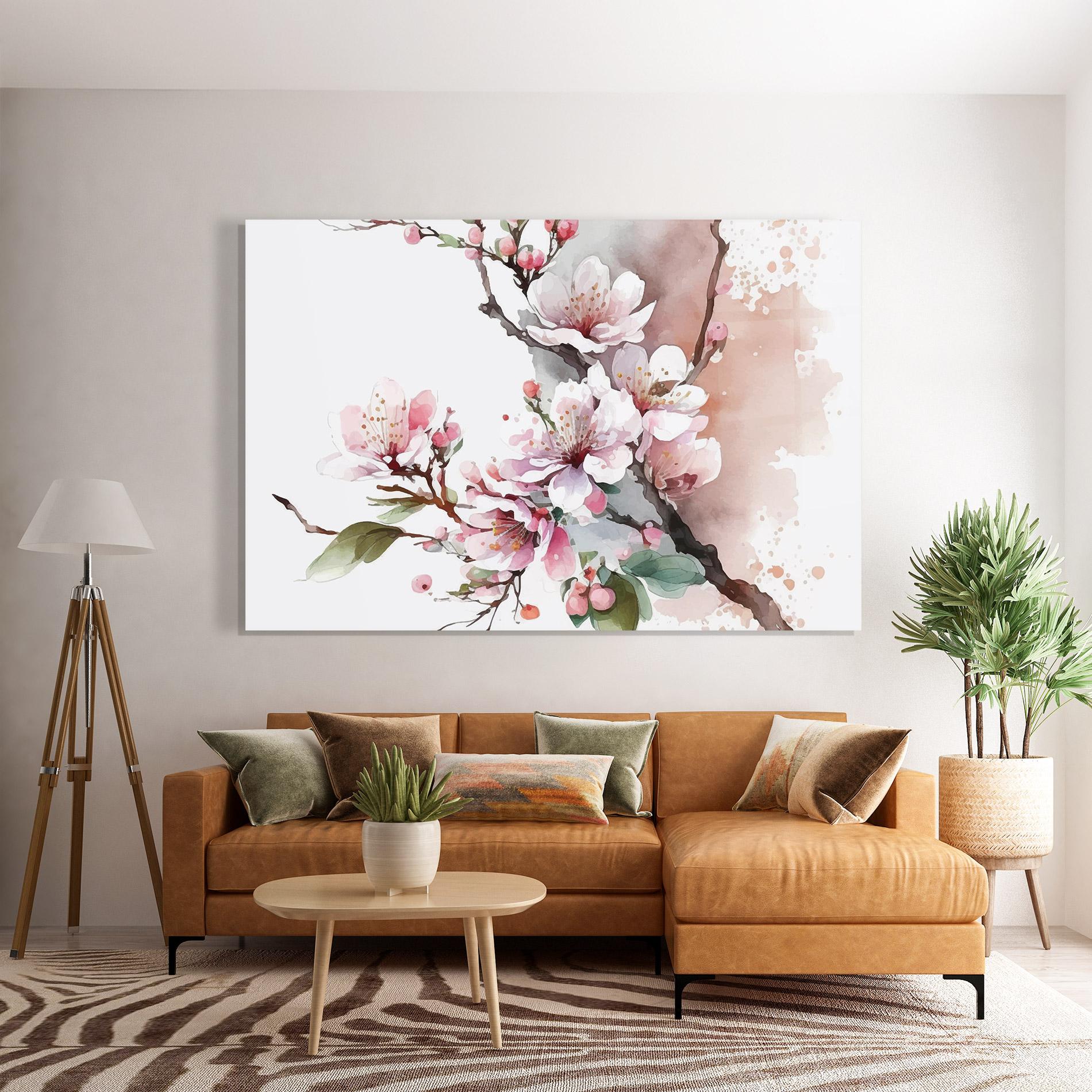 Üvegkép Cherry Spring Flower mockup 7
