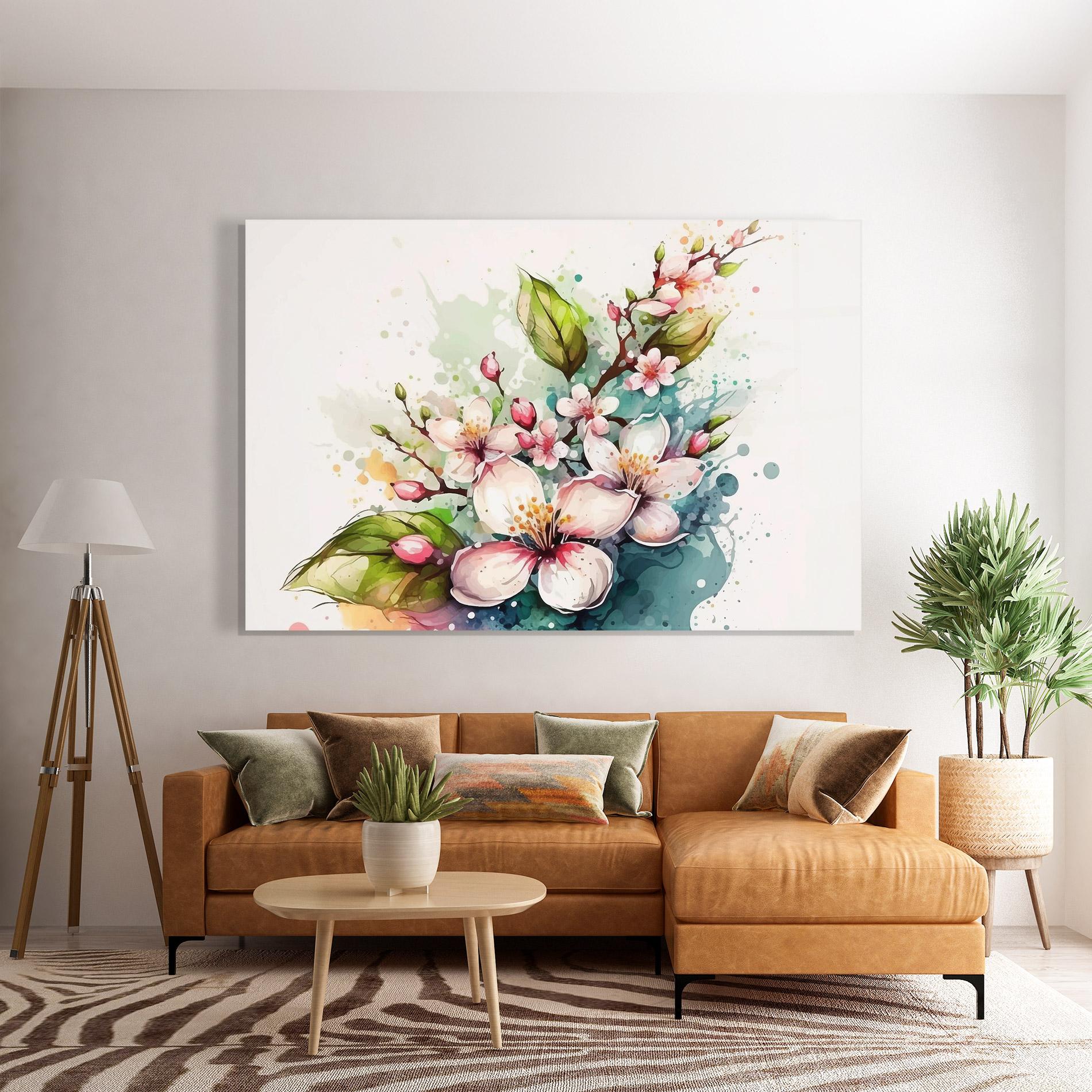 Üvegkép Cream Pink Spring mockup 7