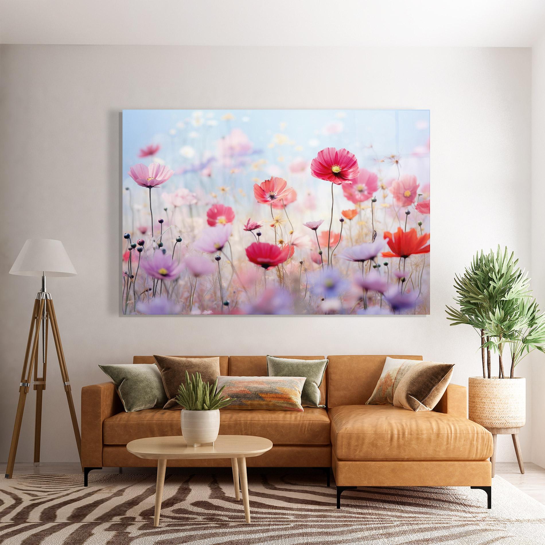 Üvegkép Dreamy Sprig Pink Flower mockup 7