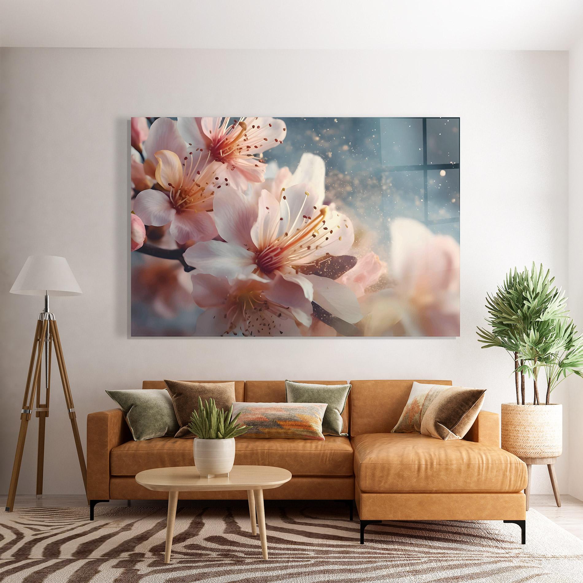 Üvegkép Flower Spring Art mockup 7