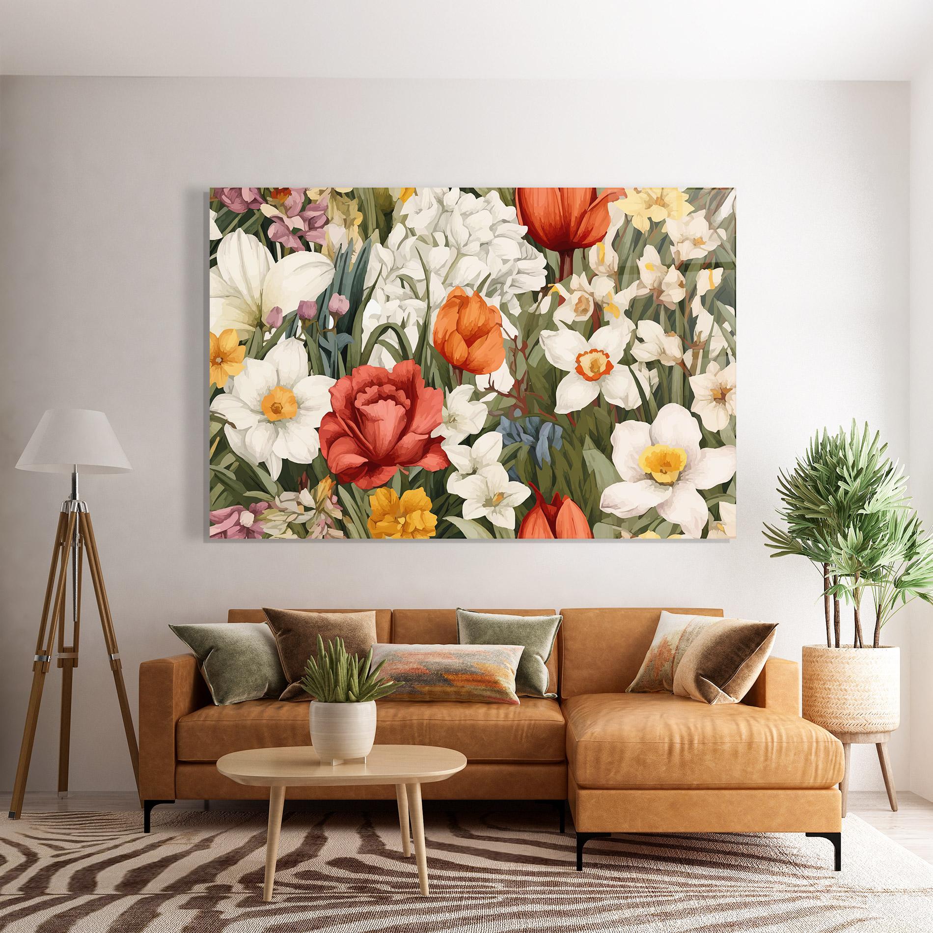 Üvegkép Orange Red Spring mockup 7