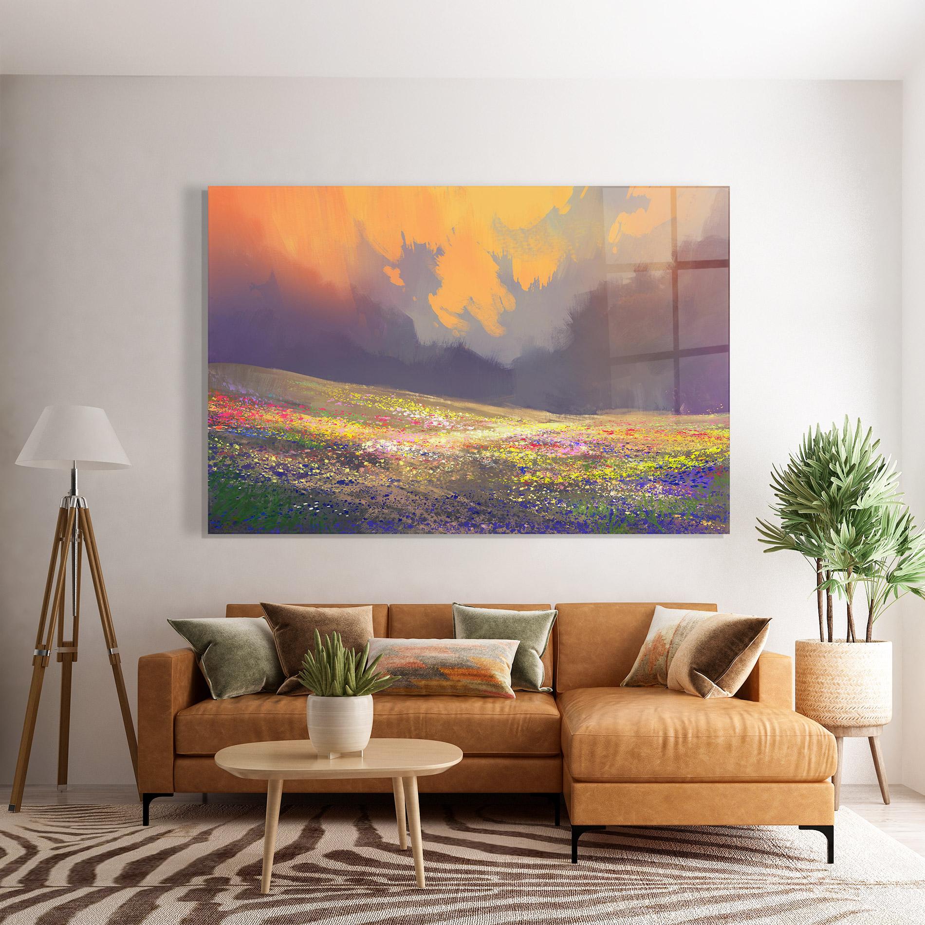 Üvegkép Pretty Spring Field mockup 7