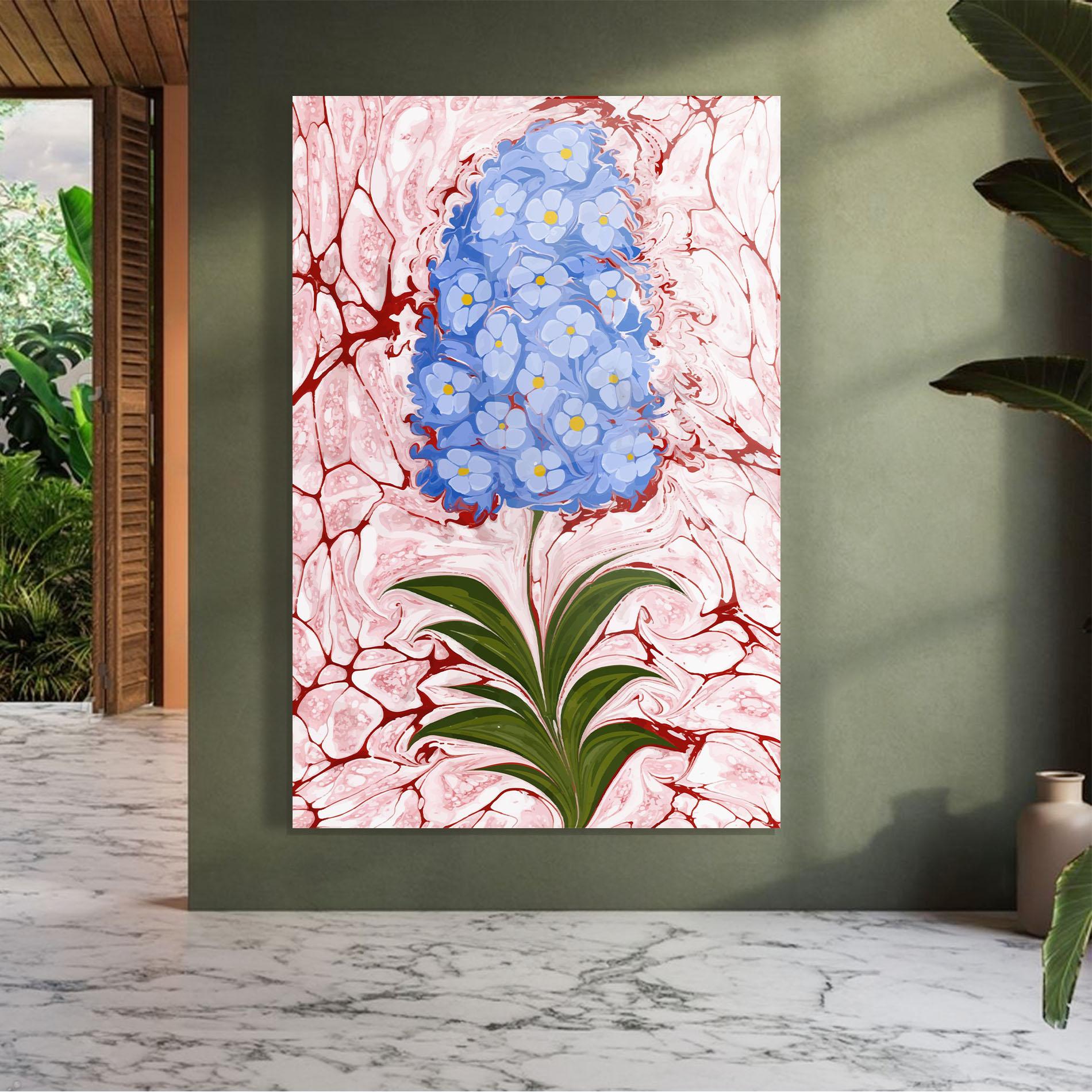 Üvegkép Blue Spring Flower mockup 7