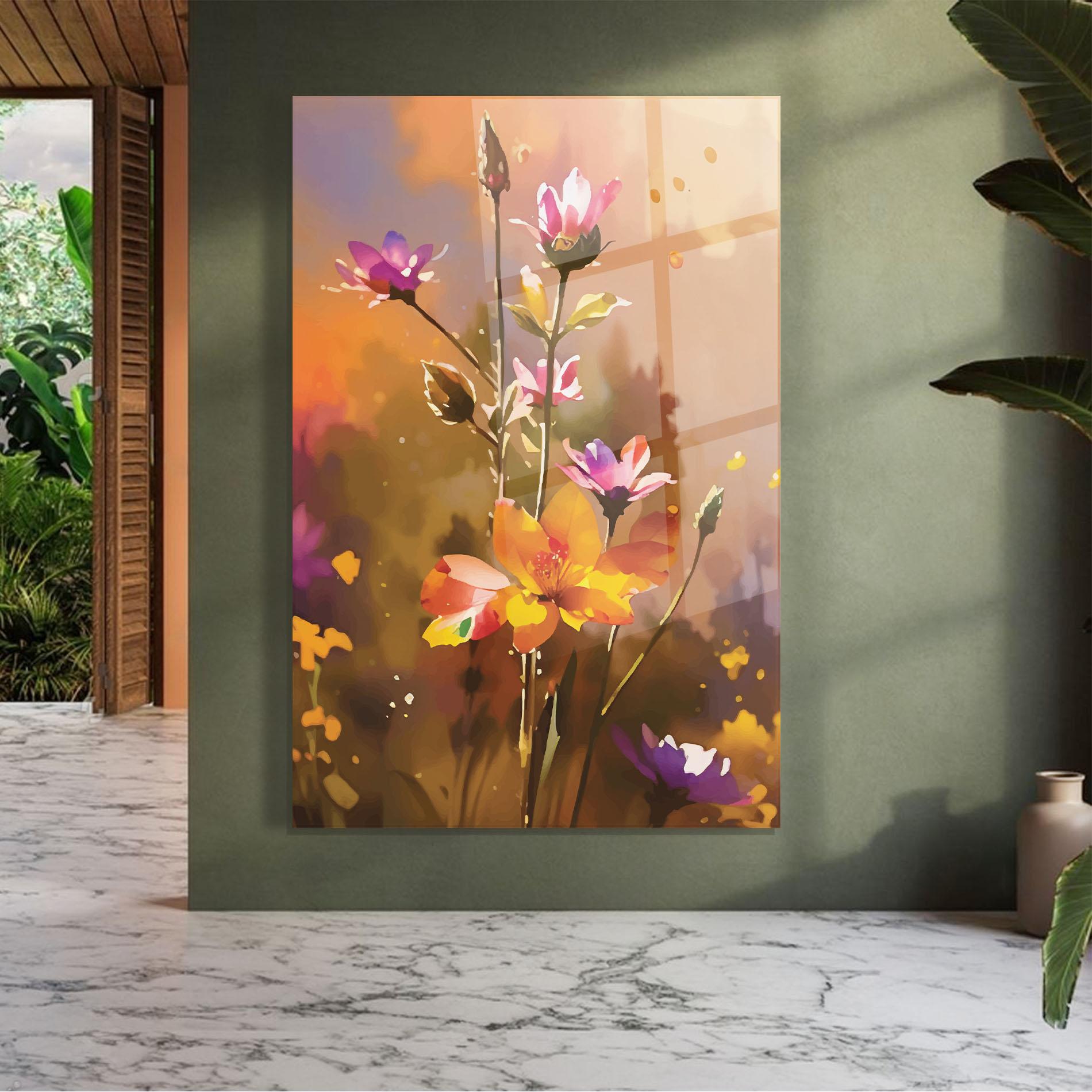 Üvegkép Orange Pink Spring mockup 7