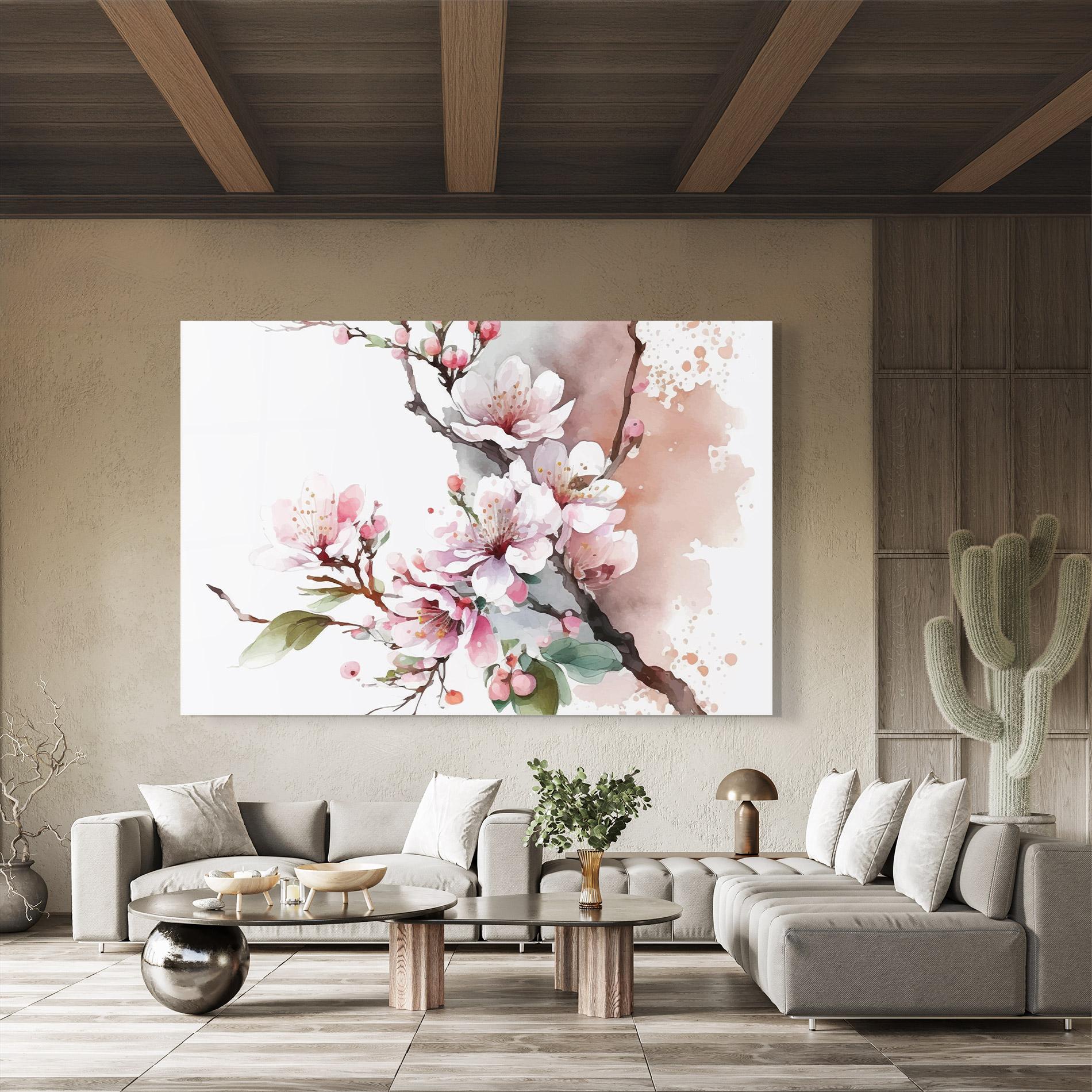 Üvegkép Cherry Spring Flower mockup 8
