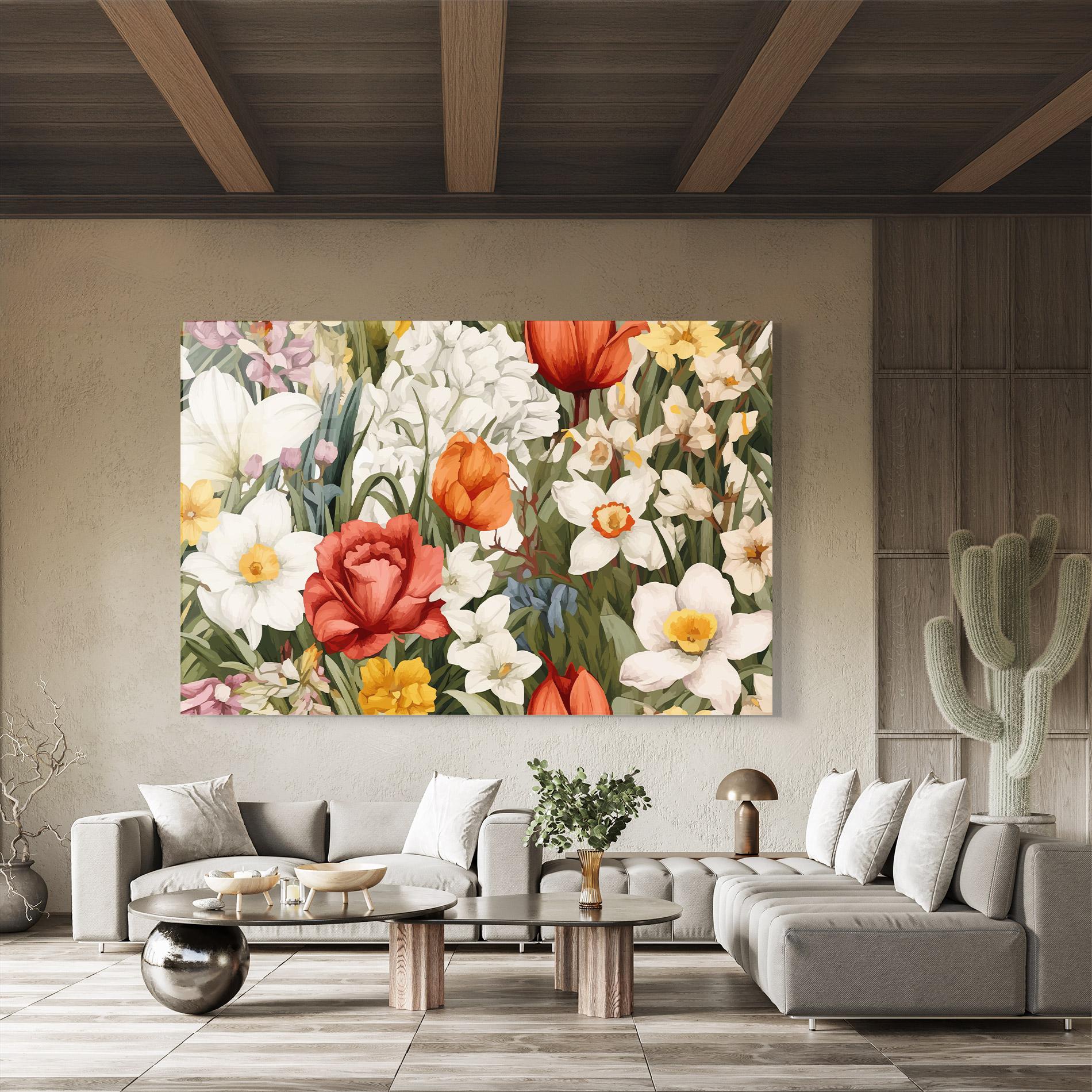 Üvegkép Orange Red Spring mockup 8