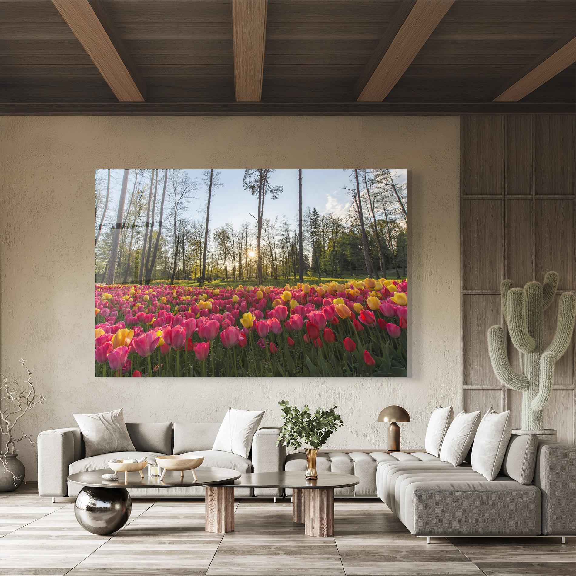 Üvegkép Pretty Spring Flowers mockup 8