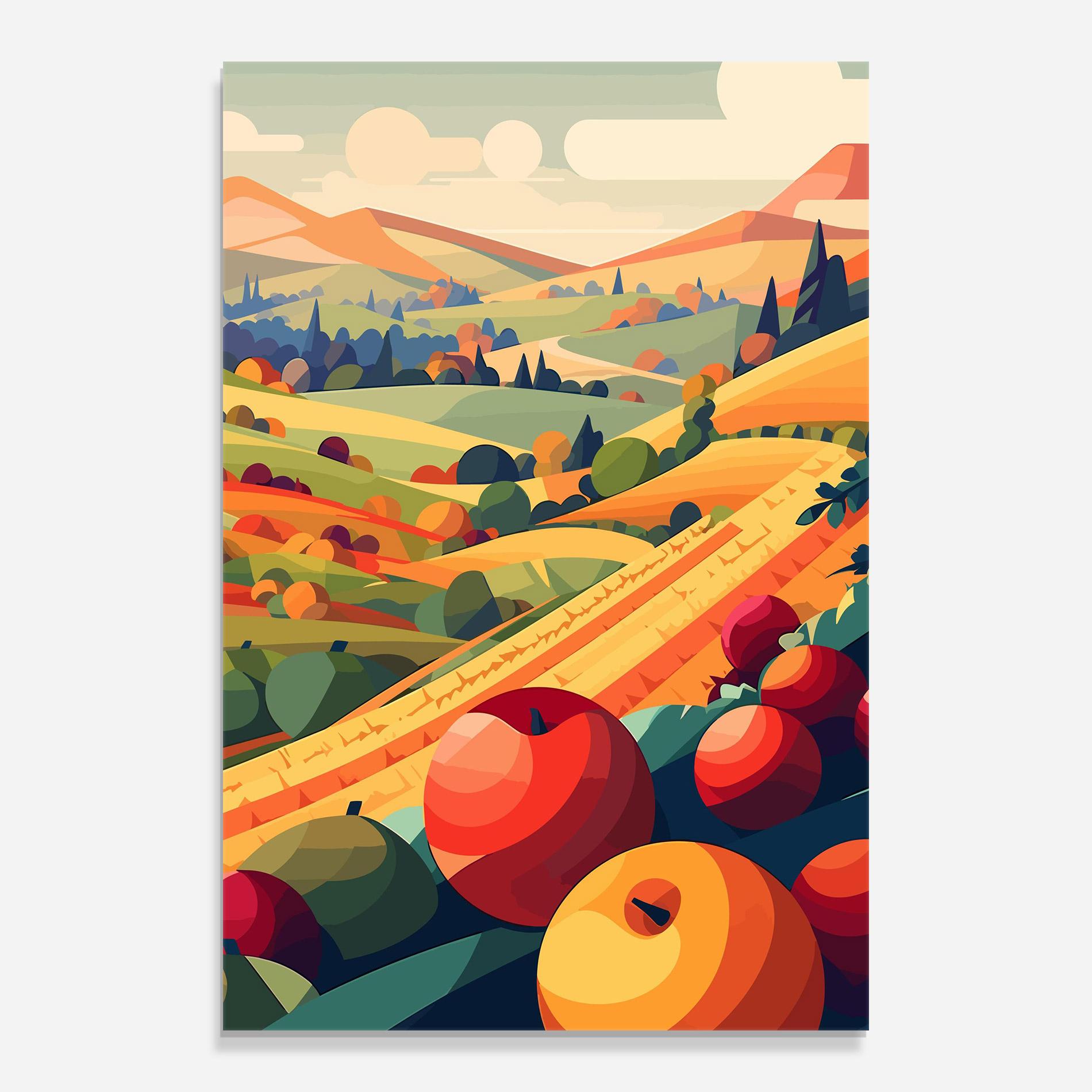 Üvegkép Autumn Rural Fruits mockup 0