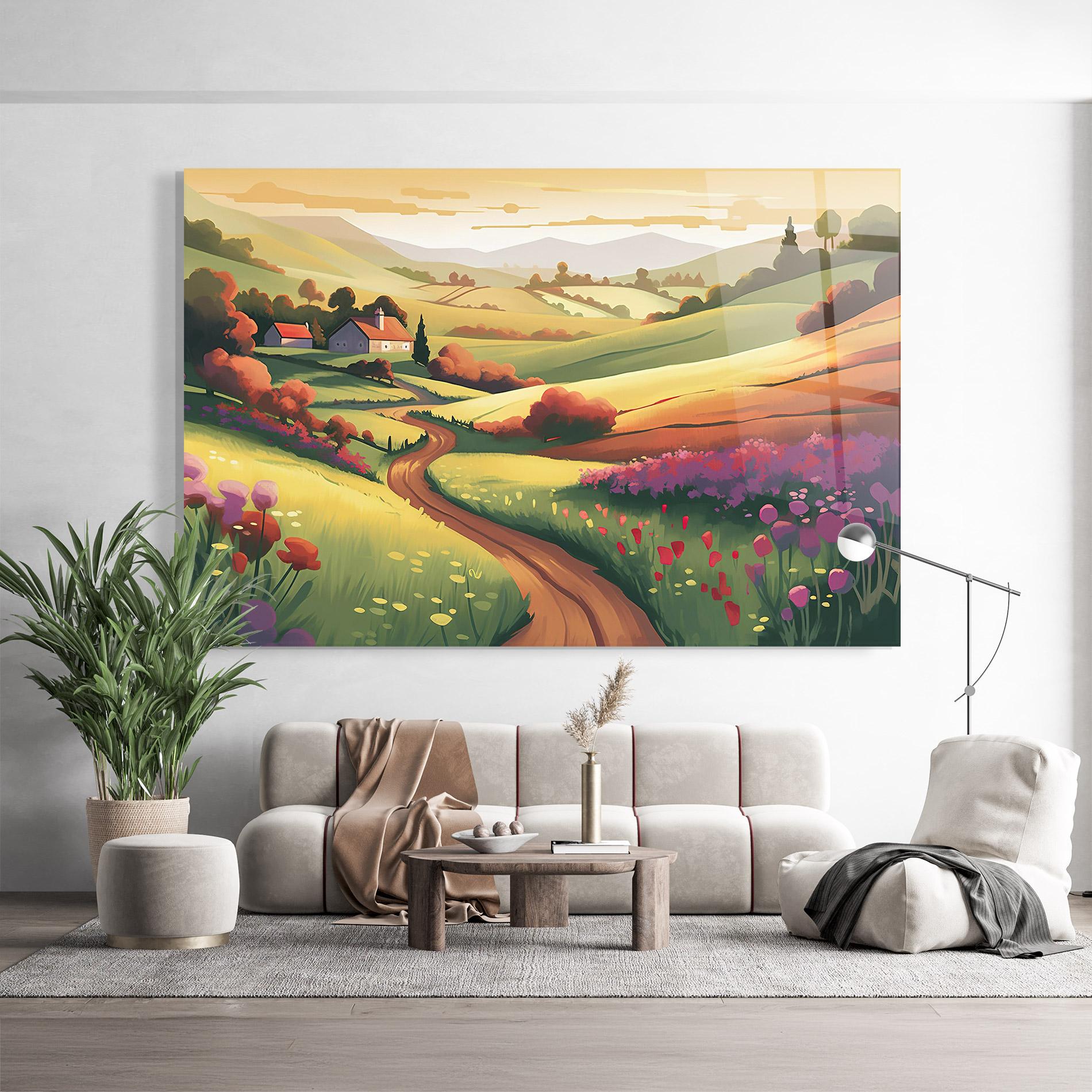Üvegkép Countryside Charm mockup 9