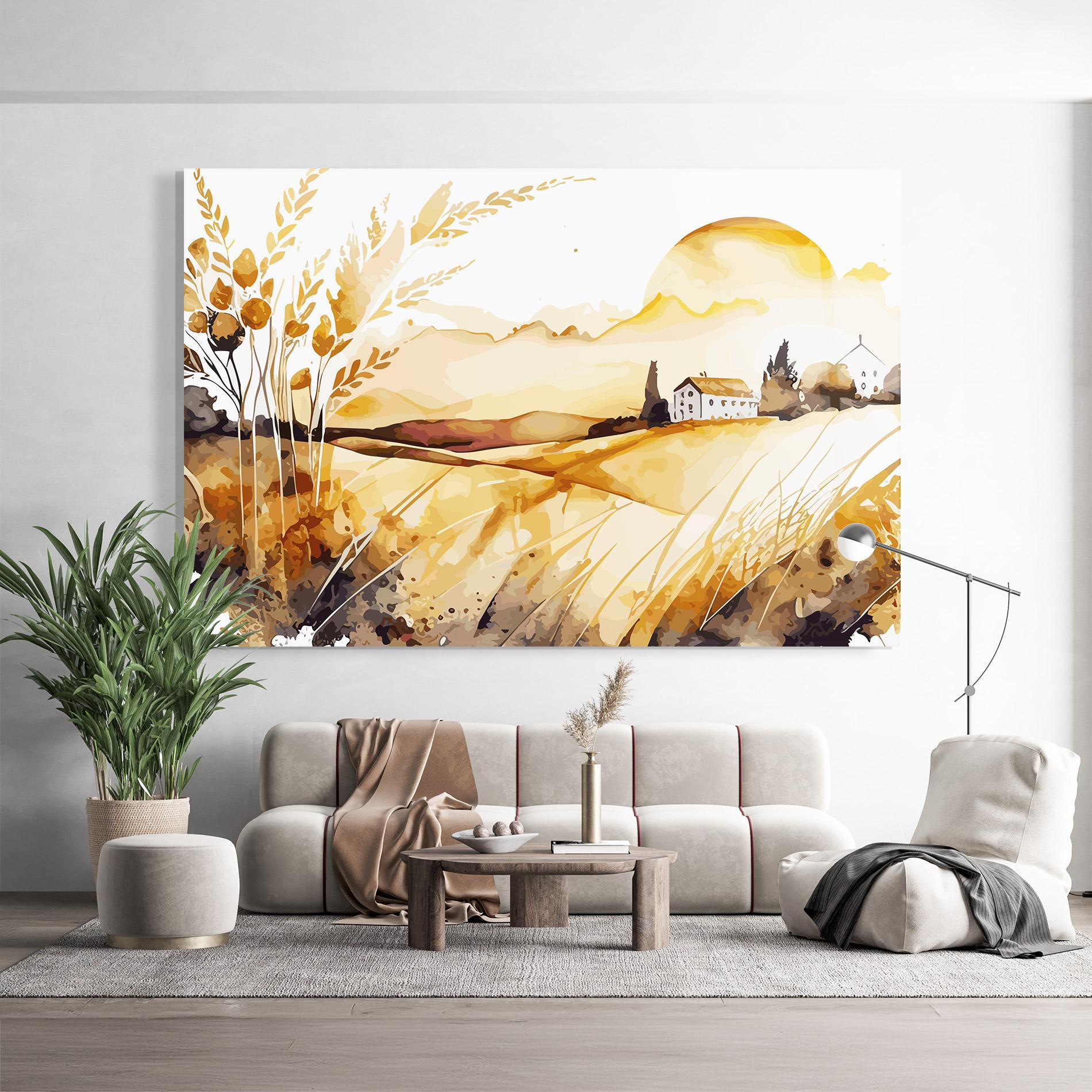 Üvegkép Crops Field mockup 9