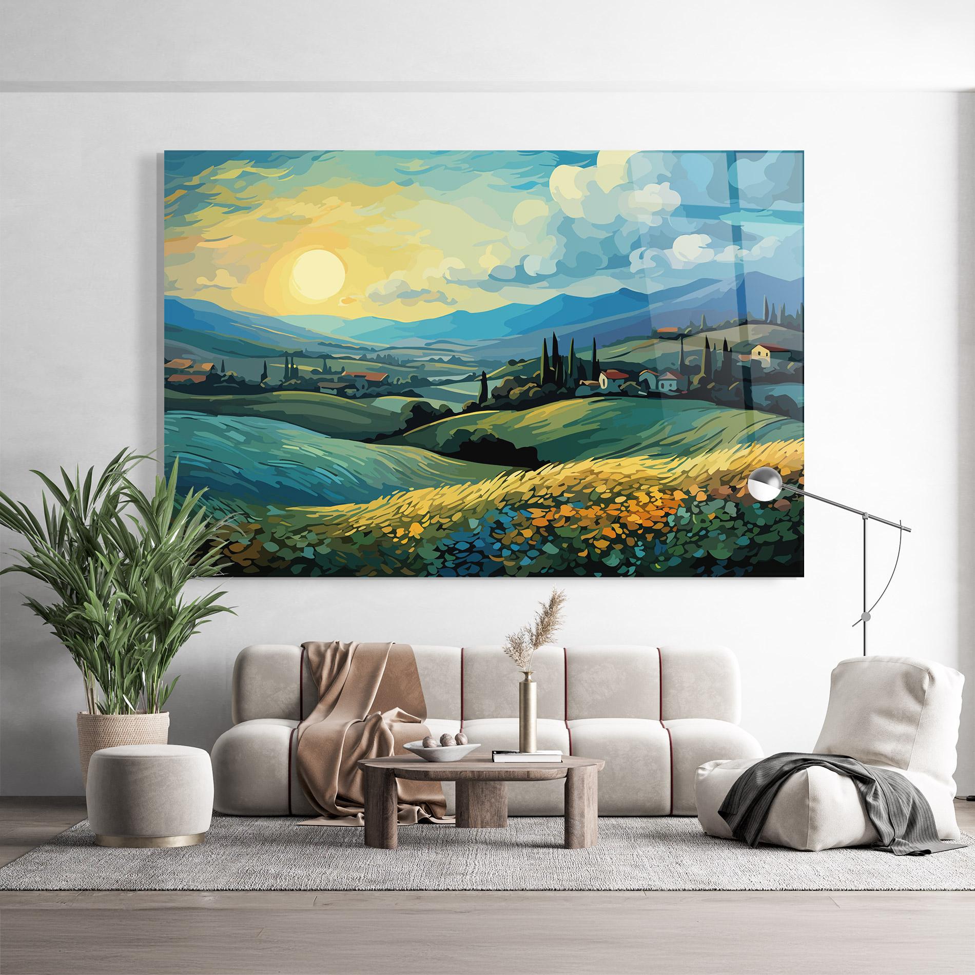 Üvegkép Fantasy Blue View mockup 9