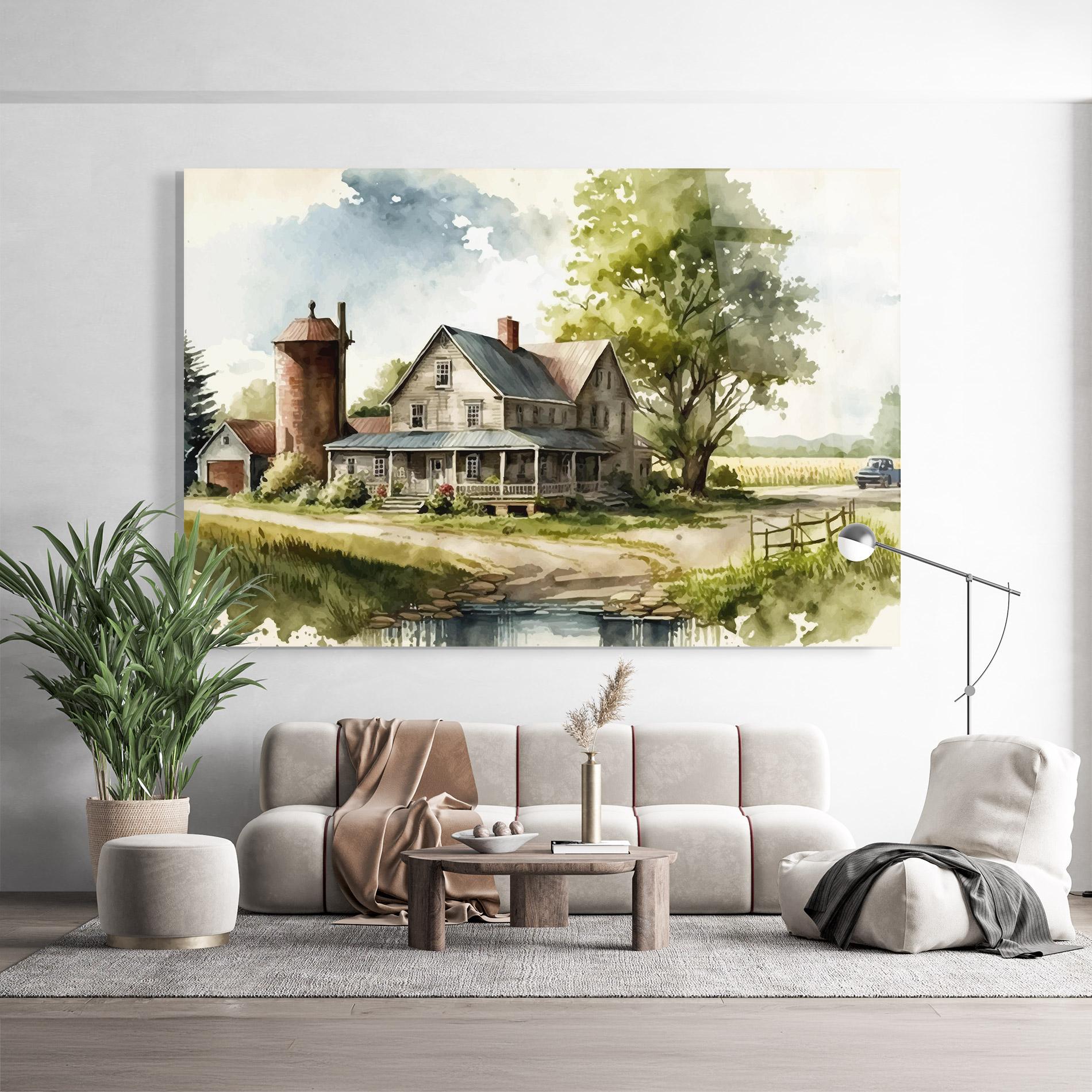 Üvegkép Farm Blue Car mockup 9