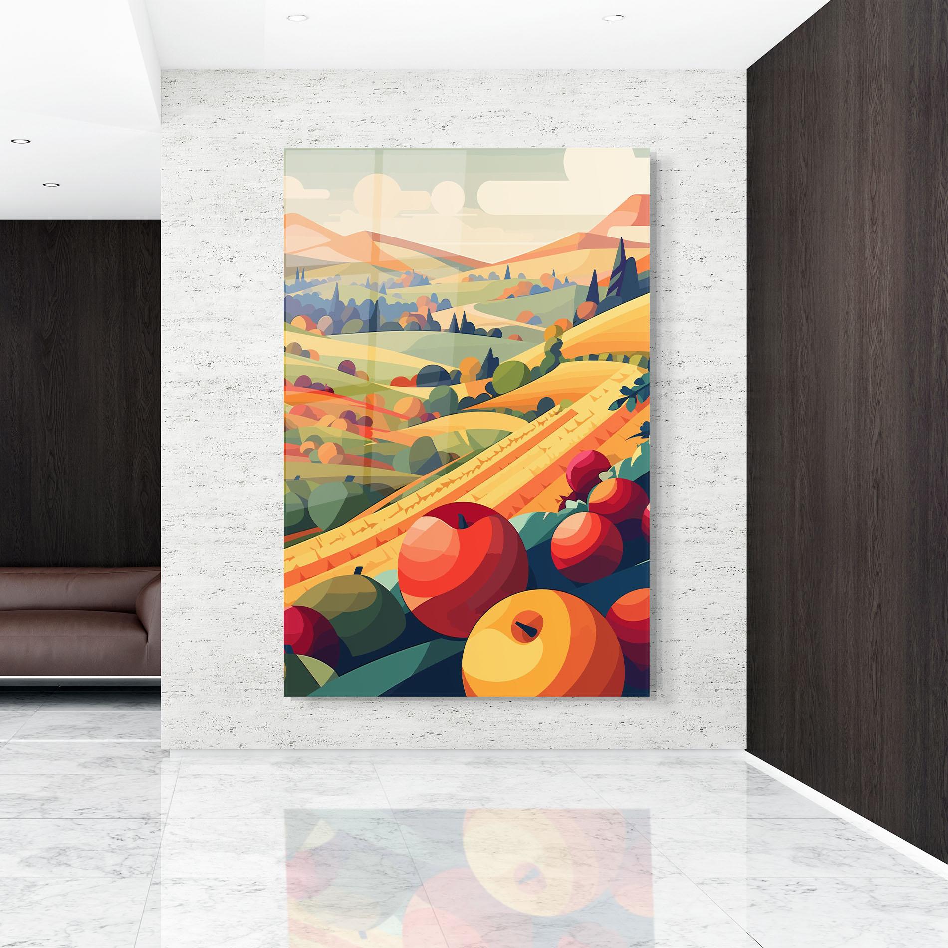 Üvegkép Autumn Rural Fruits mockup 9
