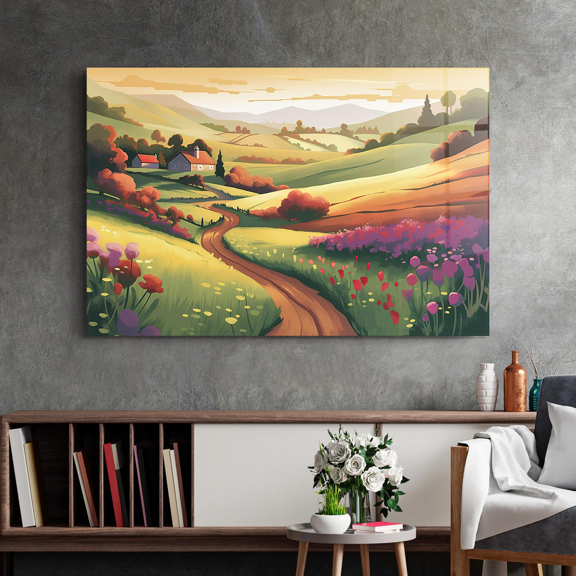 Üvegkép Countryside Charm mockup 2