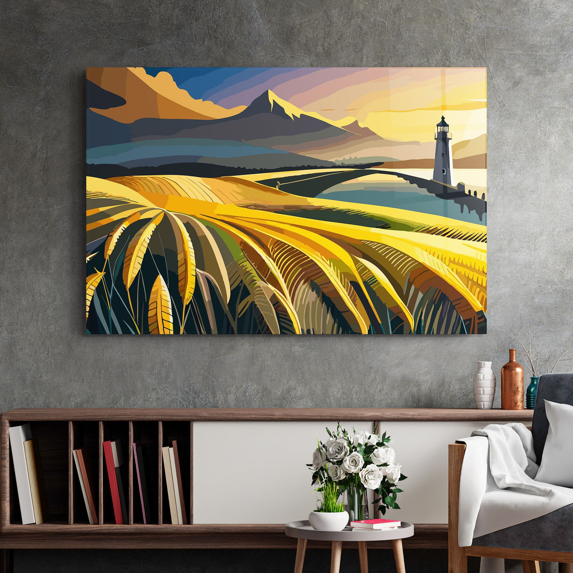 Yellow Field Tower mockup 2