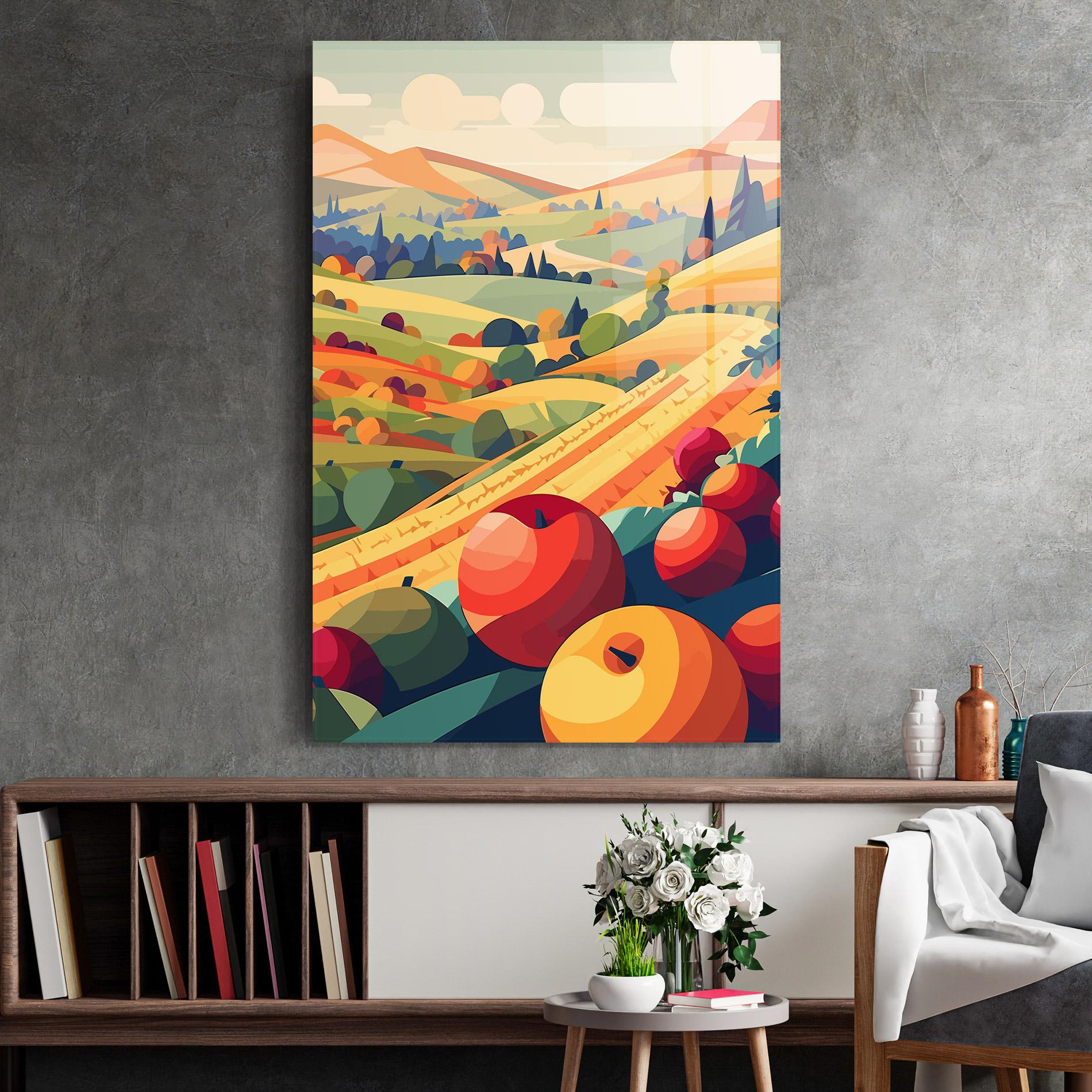 Üvegkép Autumn Rural Fruits mockup 2