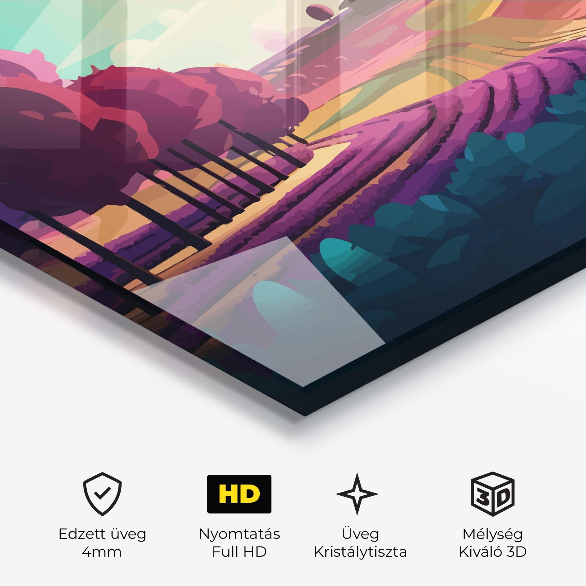 Üvegkép Beautiful Rural View mockup 3