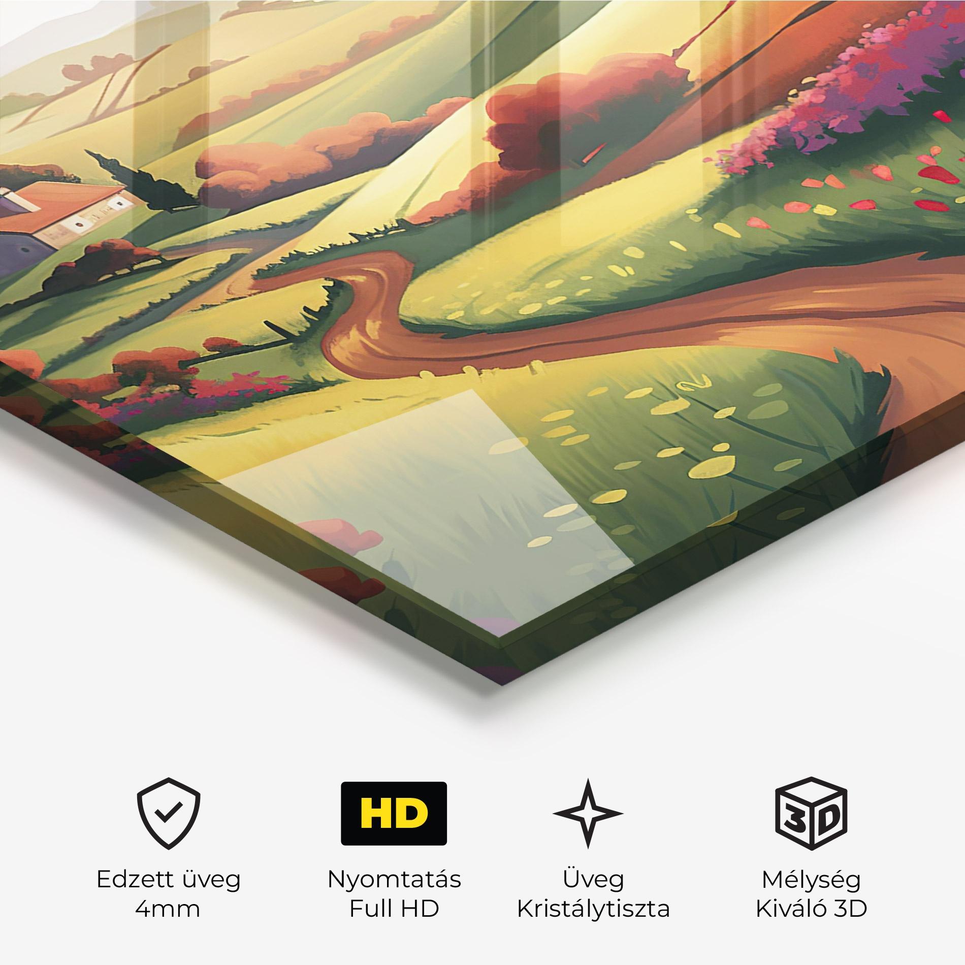 Üvegkép Countryside Charm mockup 3