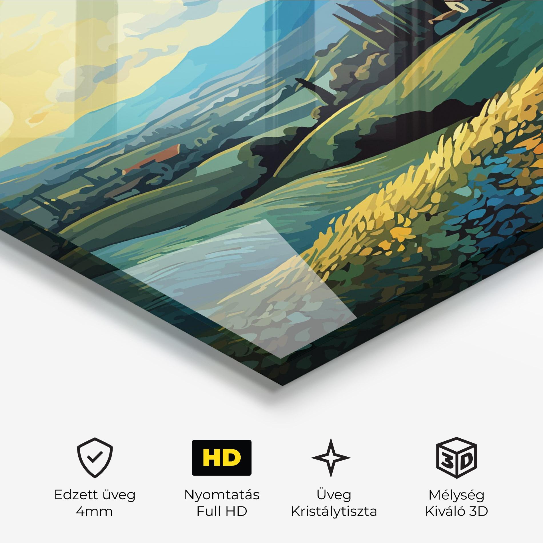 Üvegkép Fantasy Blue View mockup 3