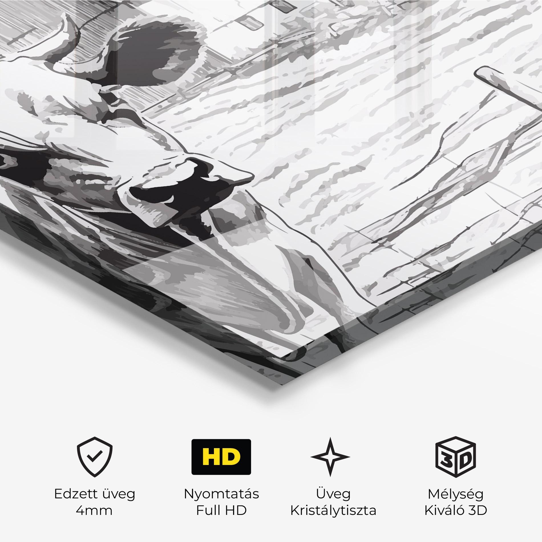 Üvegkép Farm Cow mockup 3