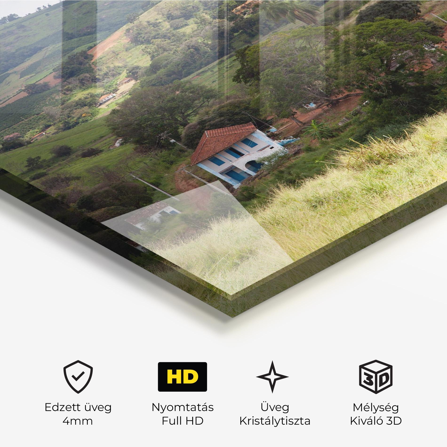 Üvegkép Green Countryside mockup 3