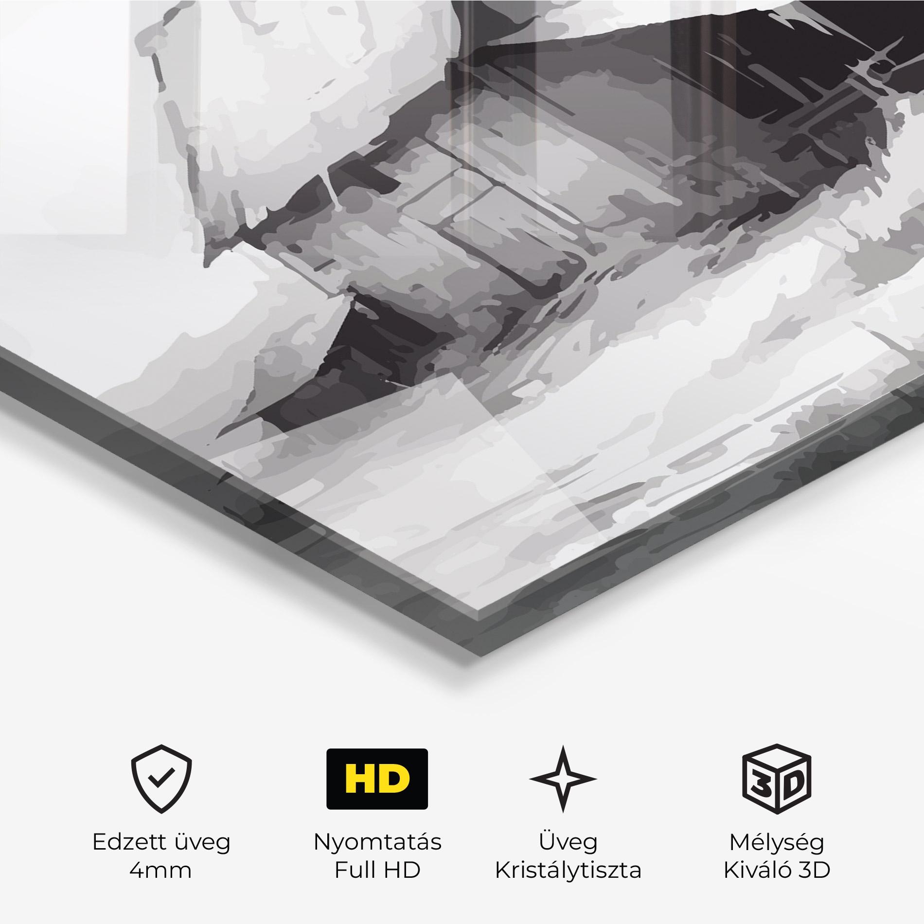 Üvegkép Grey Ink House mockup 3