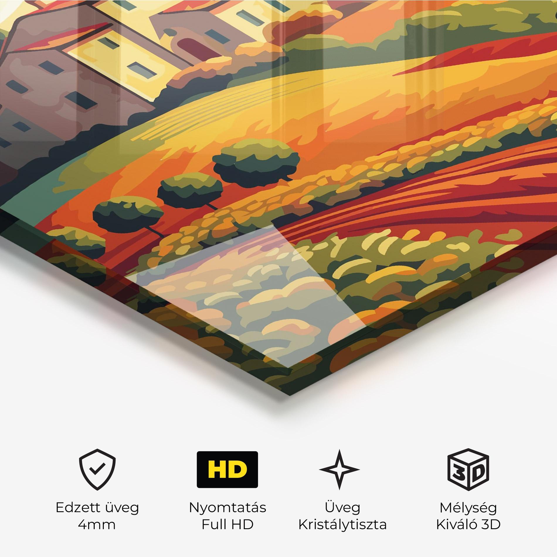 Üvegkép Urban Autumn Art mockup 3