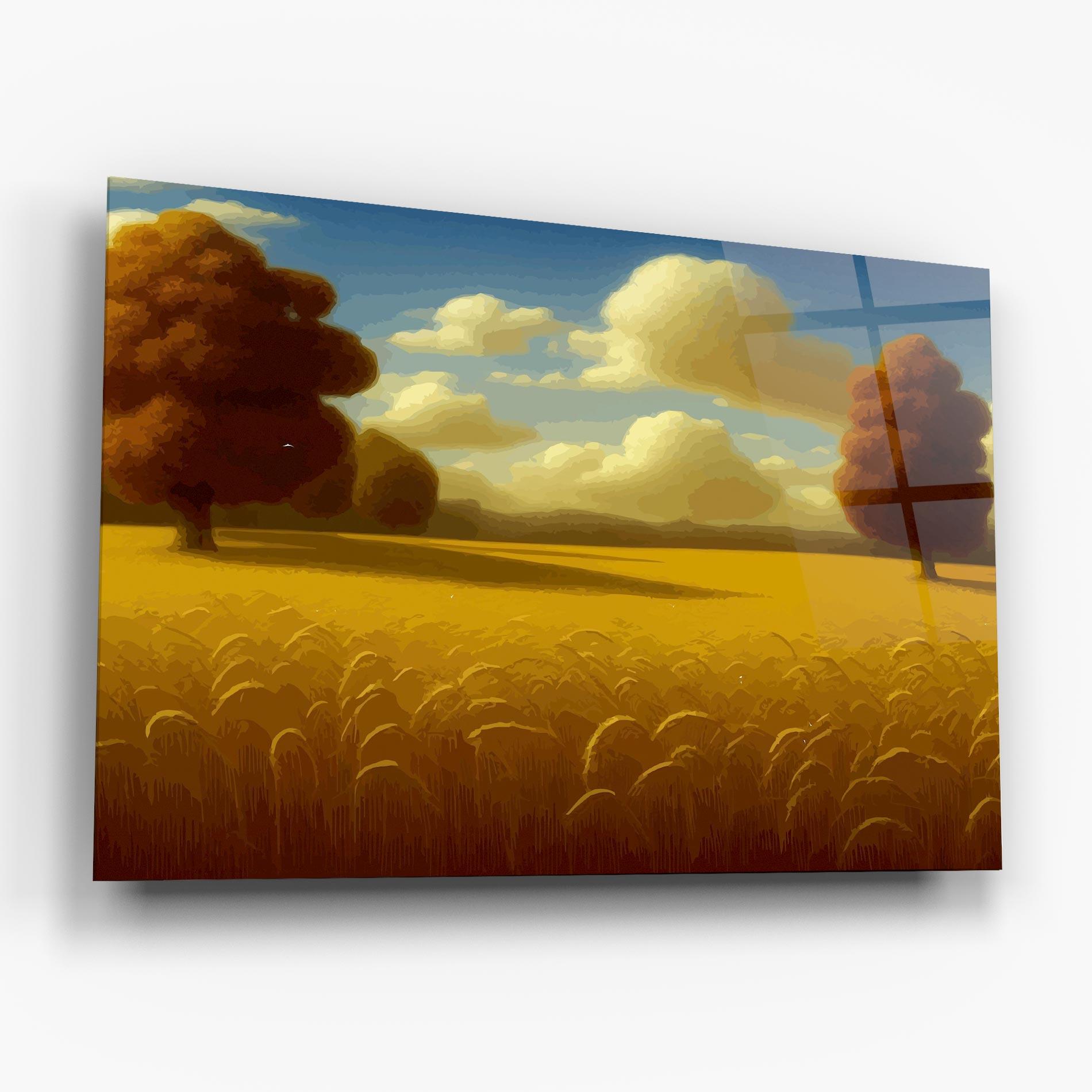 Üvegkép Cloud Rural Yellow mockup 6