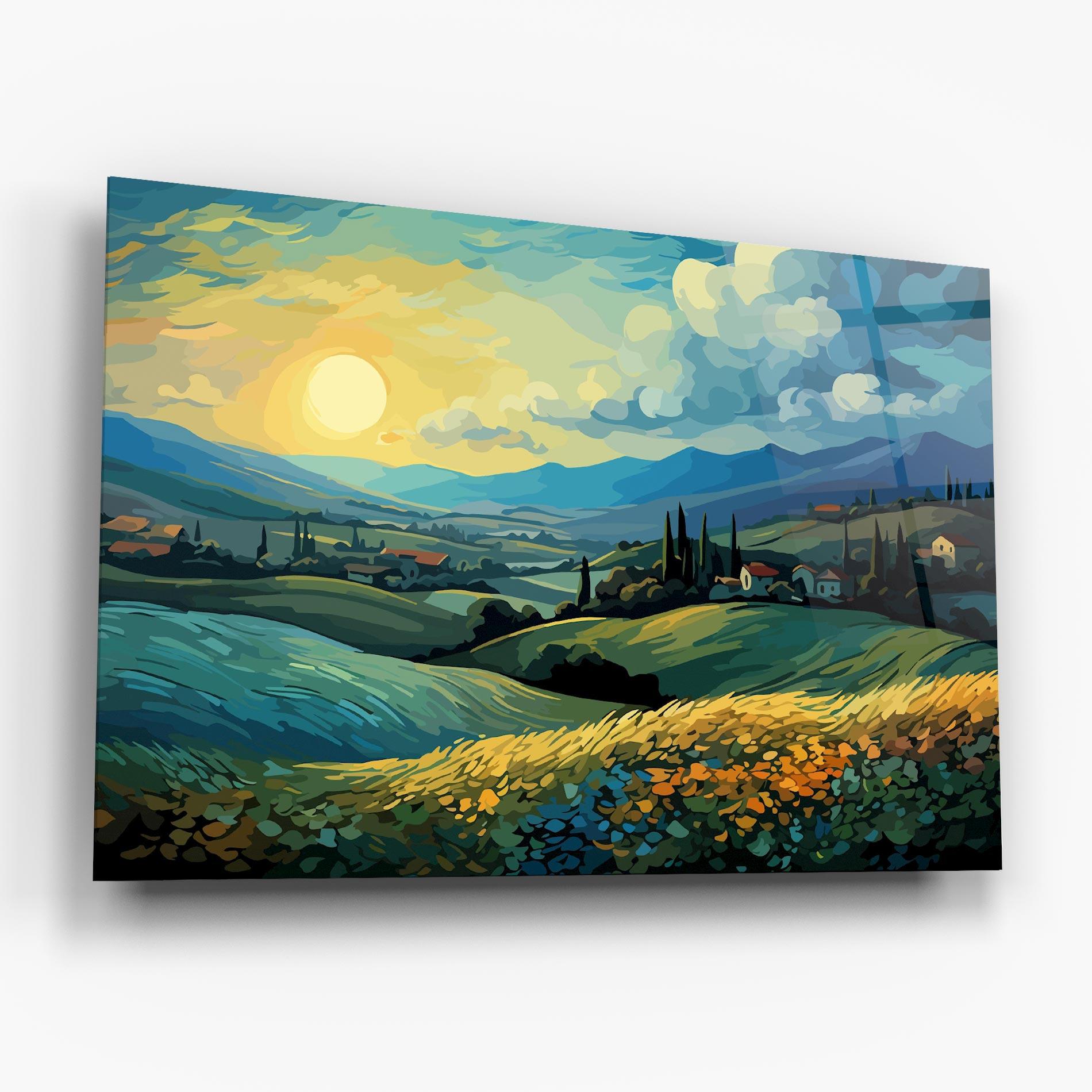 Üvegkép Fantasy Blue View mockup 6