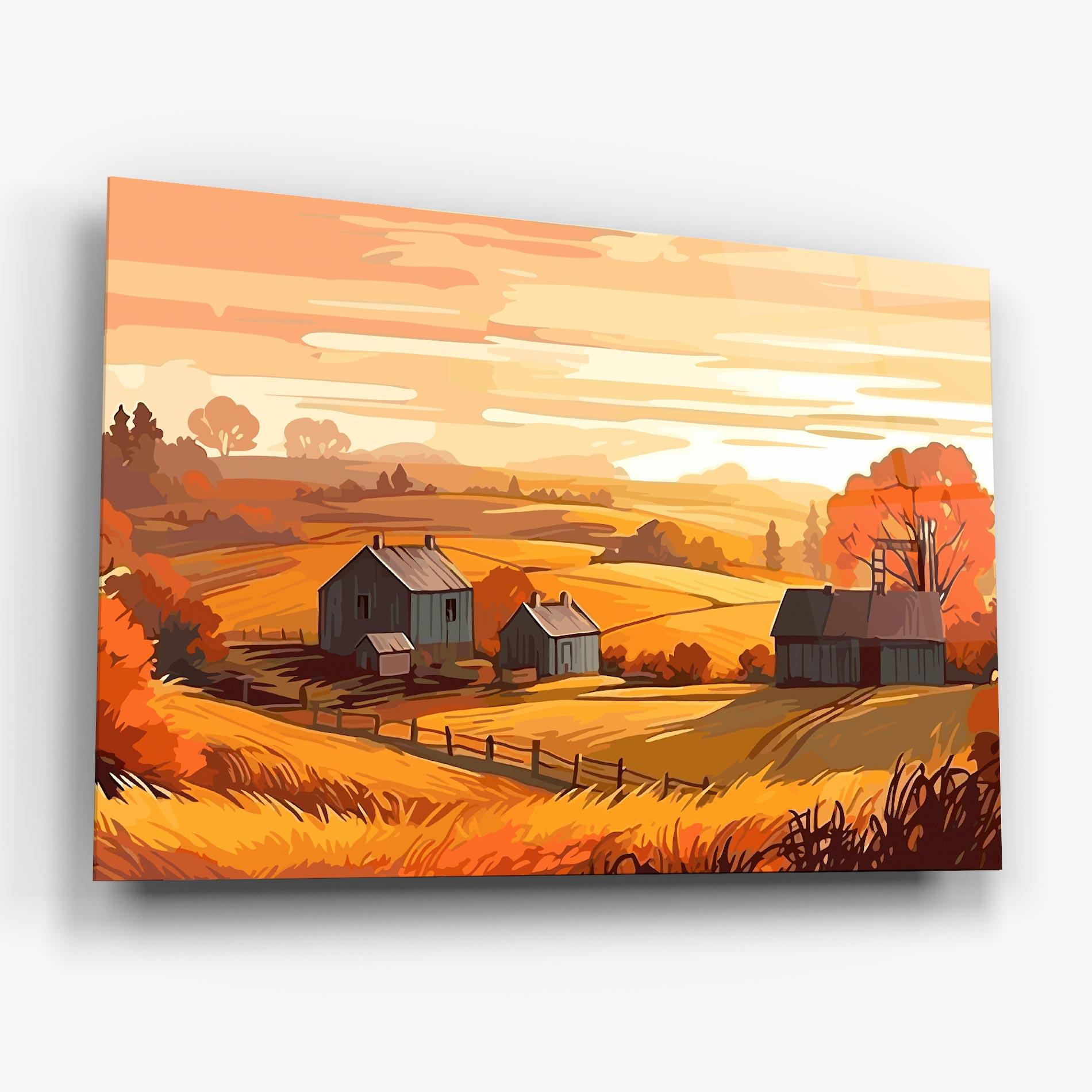 Üvegkép Orange Countryside mockup 6