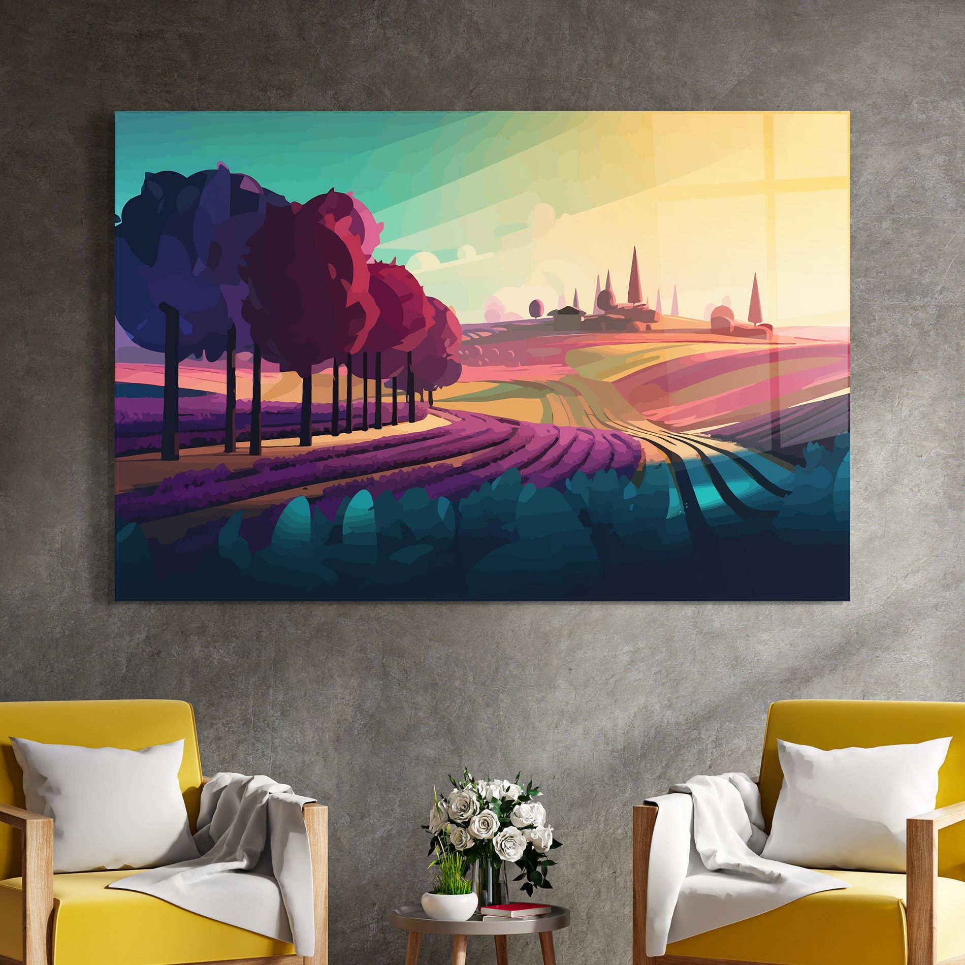 Beautiful Rural View mockup 4