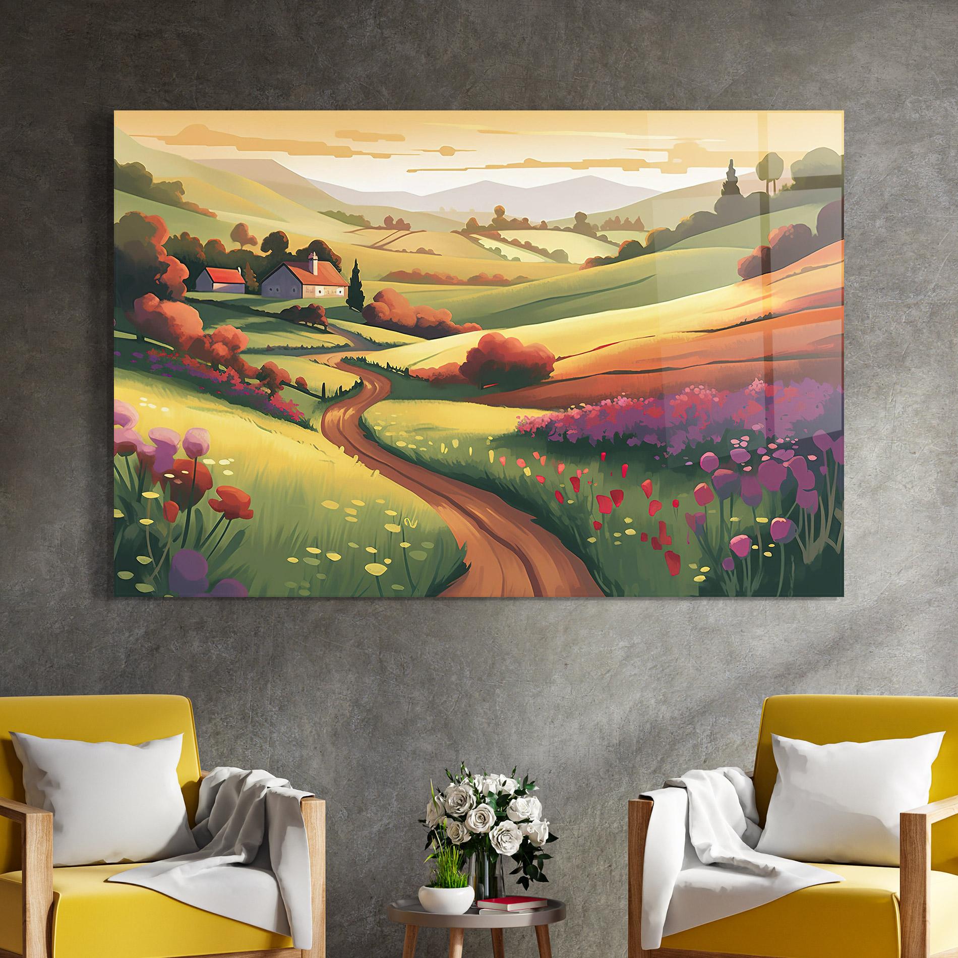 Üvegkép Countryside Charm mockup 4