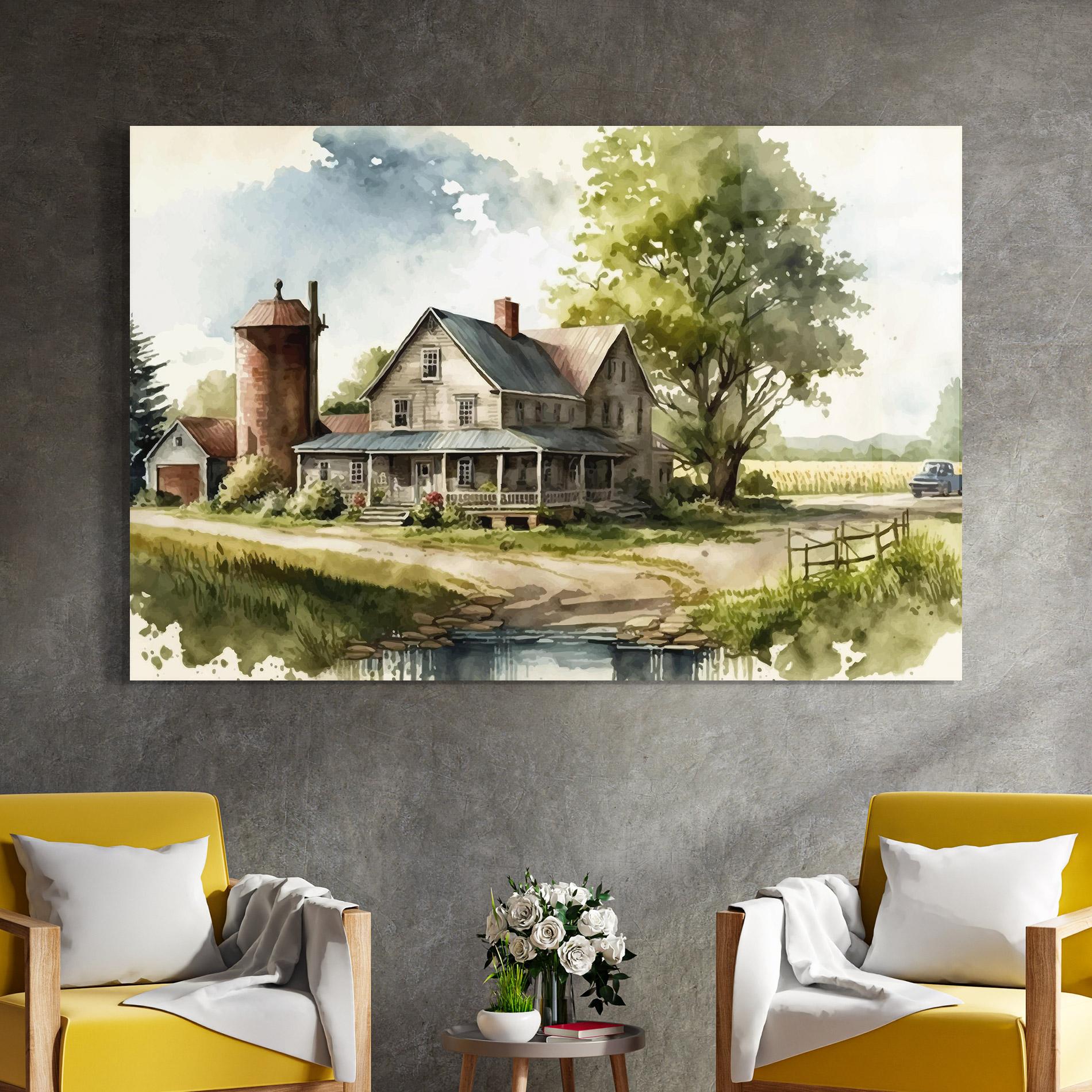 Üvegkép Farm Blue Car mockup 4