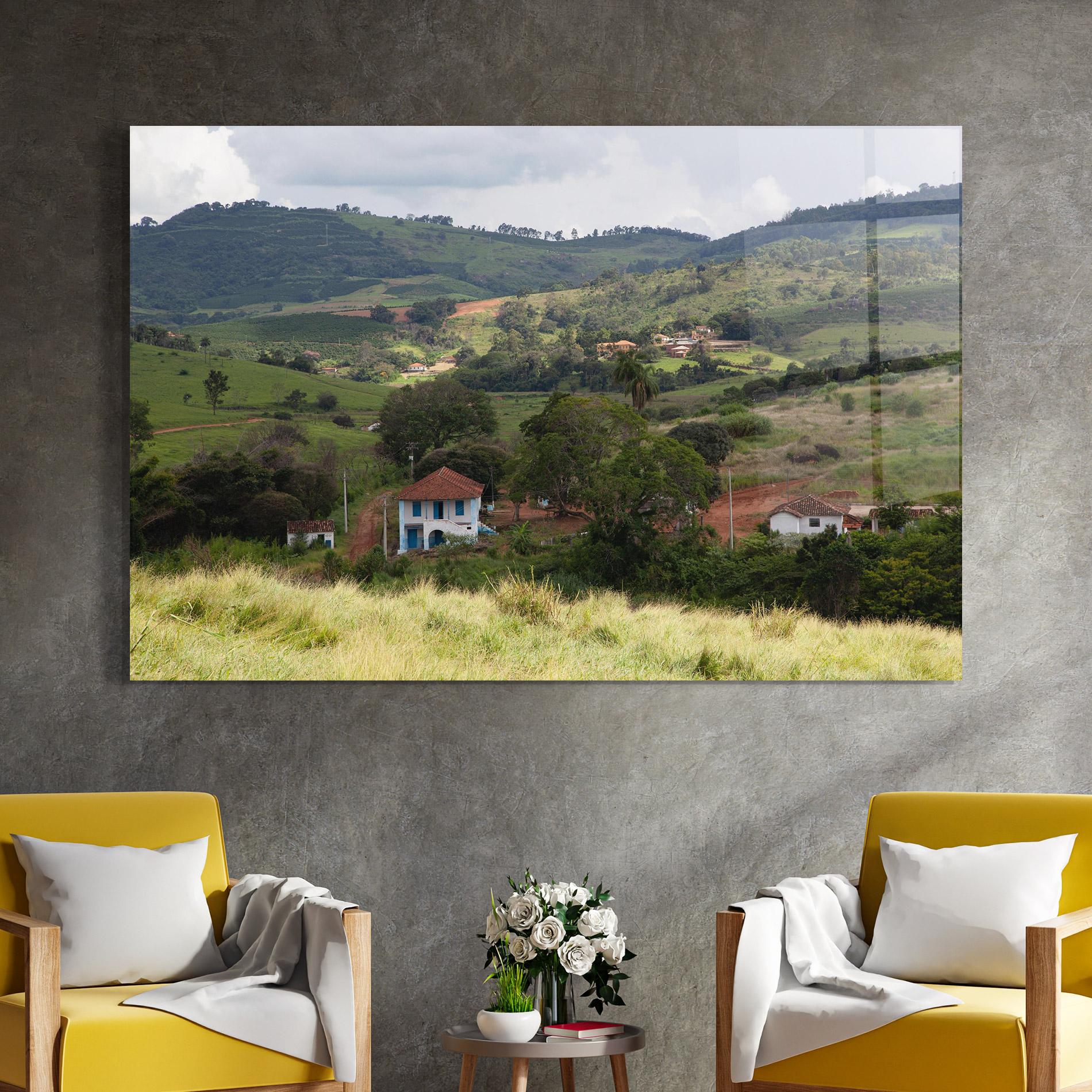 Üvegkép Green Countryside mockup 4