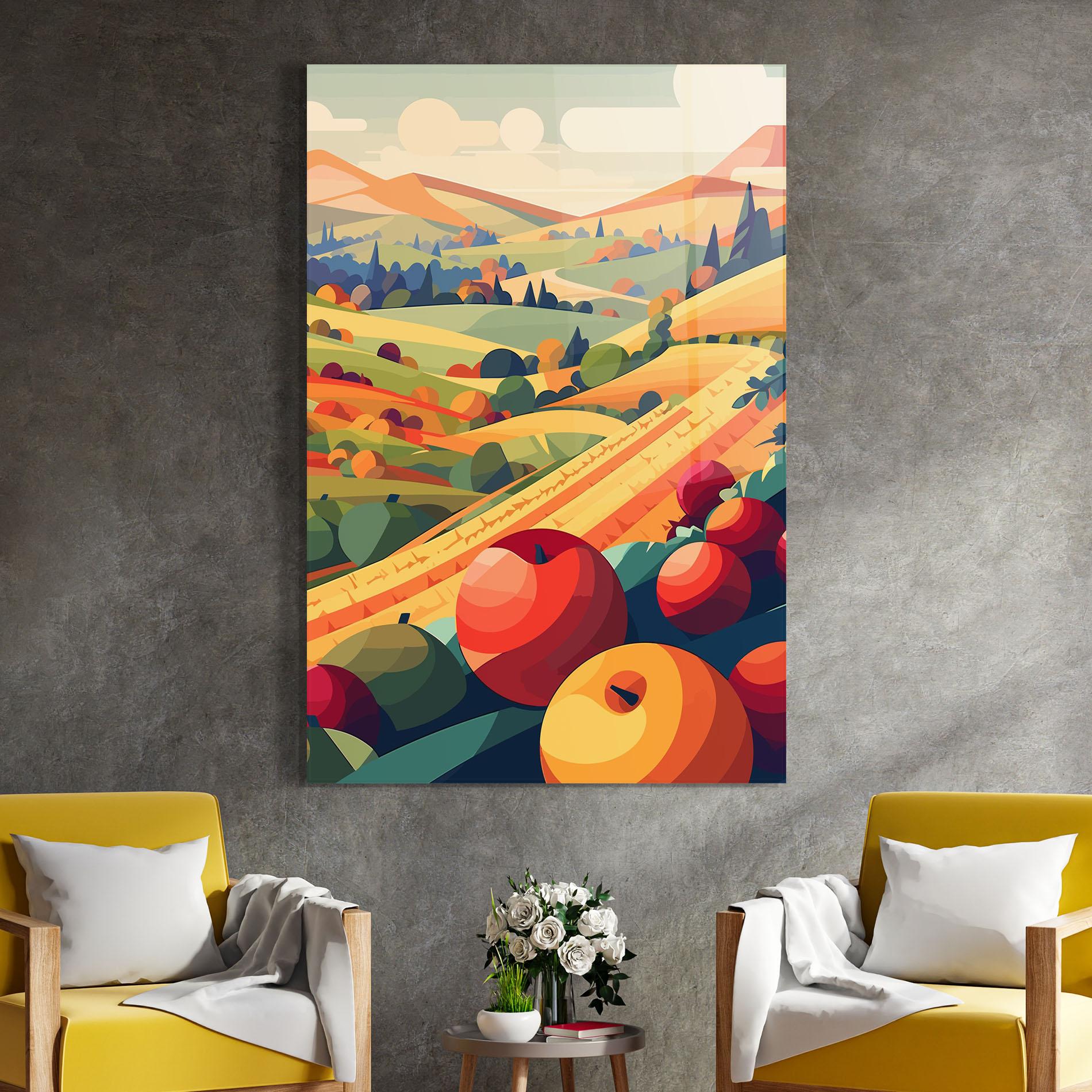 Üvegkép Autumn Rural Fruits mockup 4