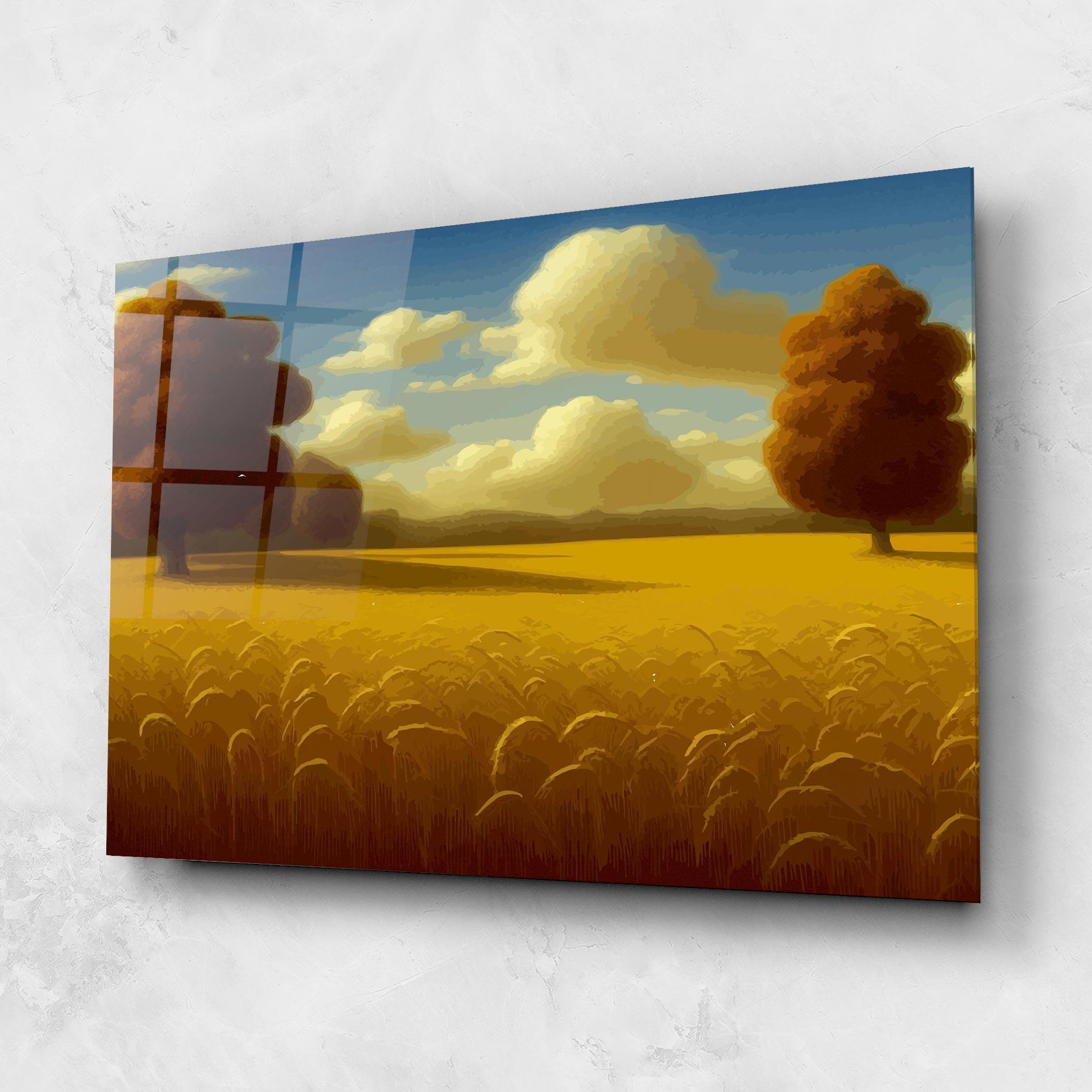 Üvegkép Cloud Rural Yellow mockup 1