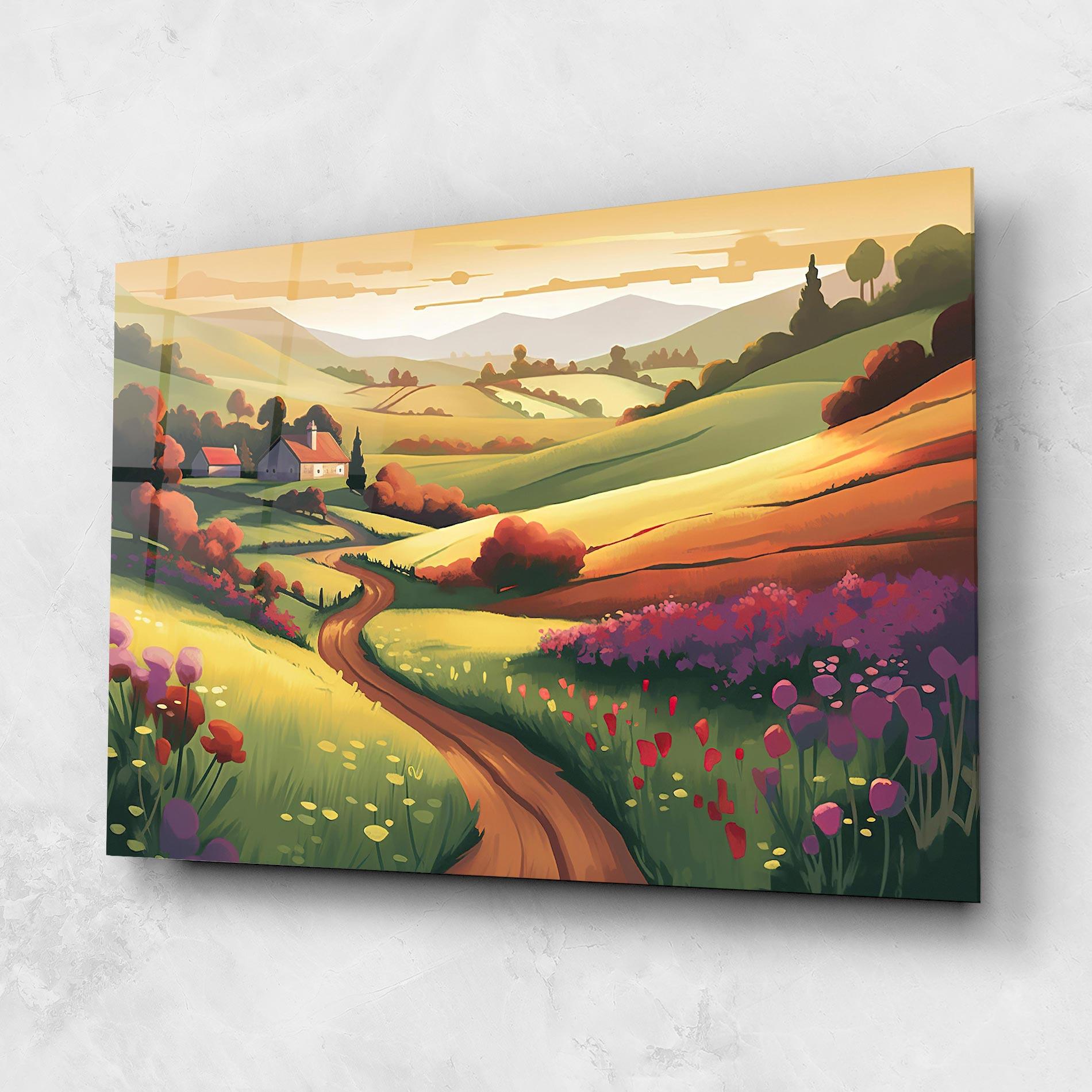 Üvegkép Countryside Charm mockup 1