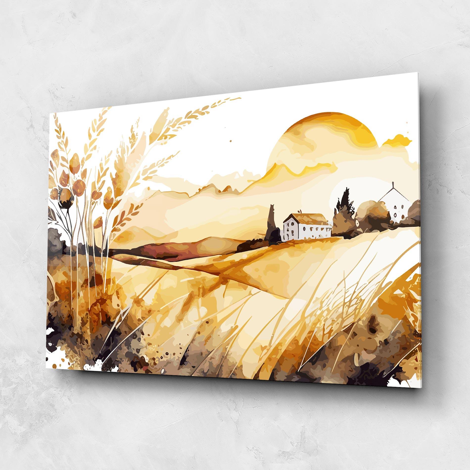 Üvegkép Crops Field mockup 1