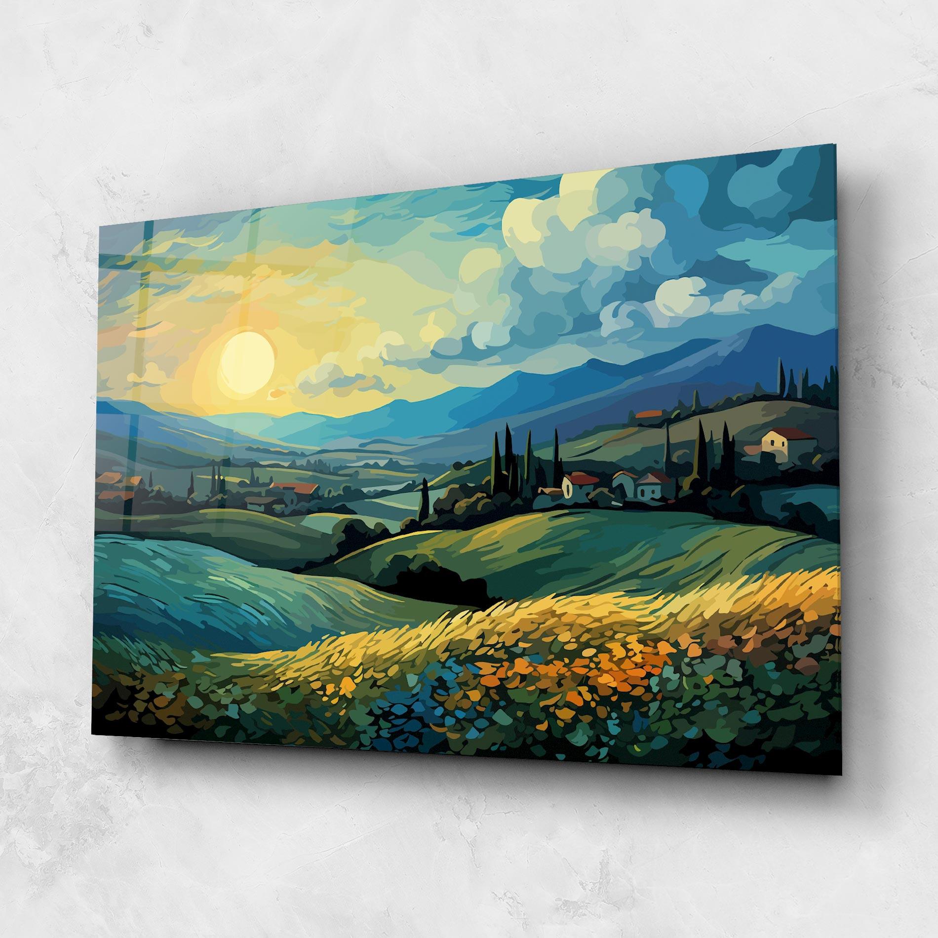 Üvegkép Fantasy Blue View mockup 1