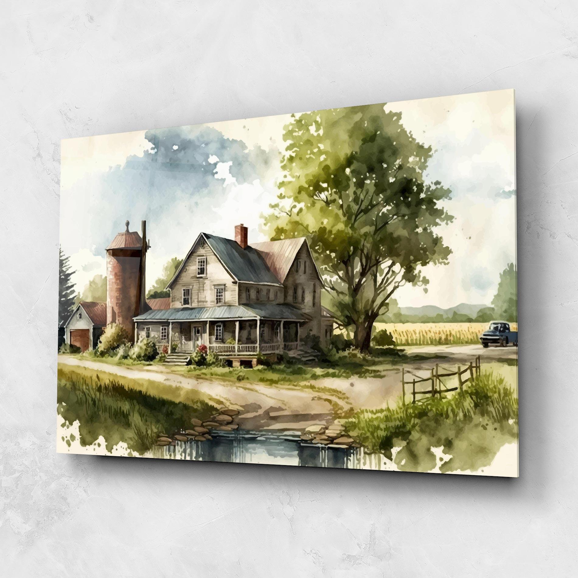 Üvegkép Farm Blue Car mockup 1