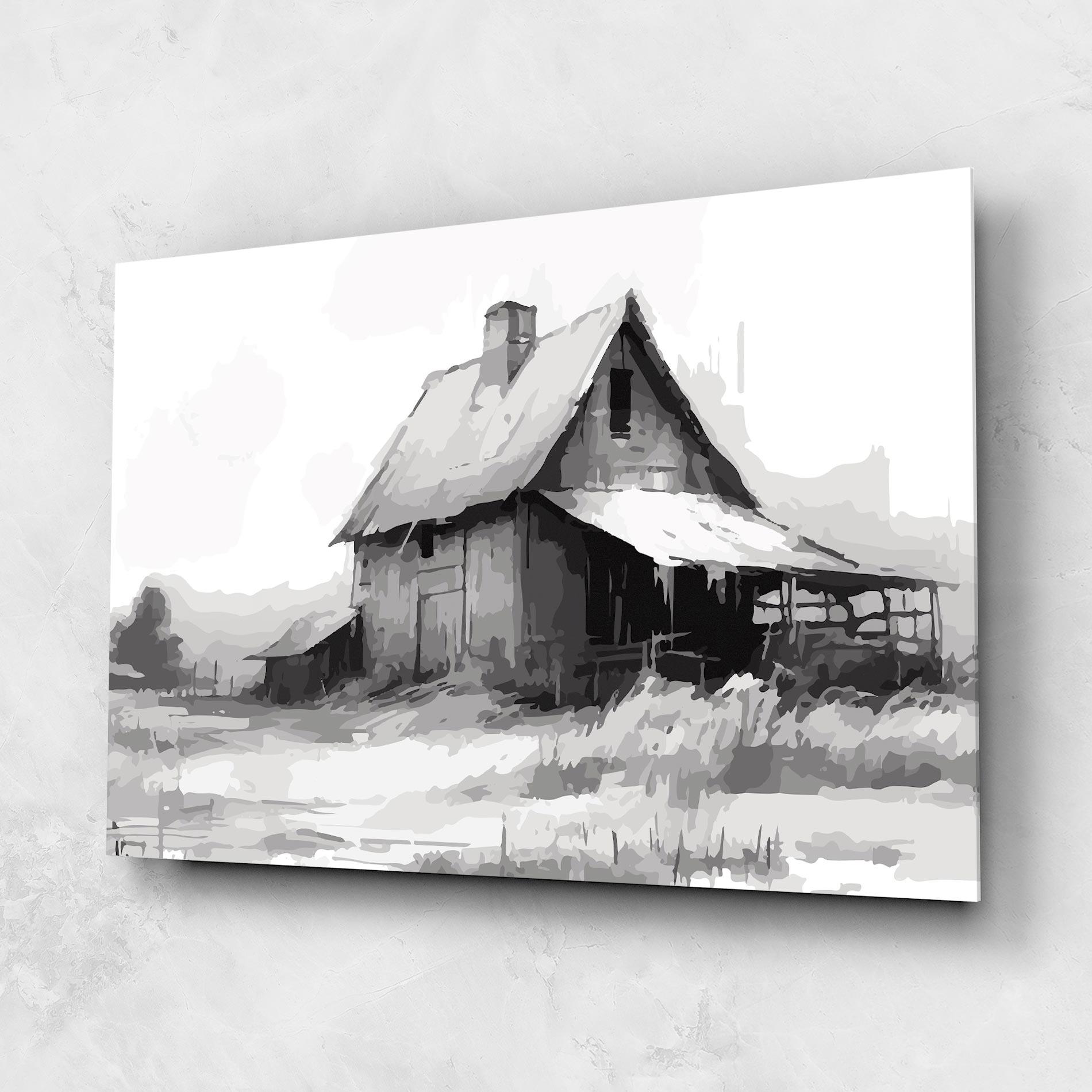 Üvegkép Grey Ink House mockup 1