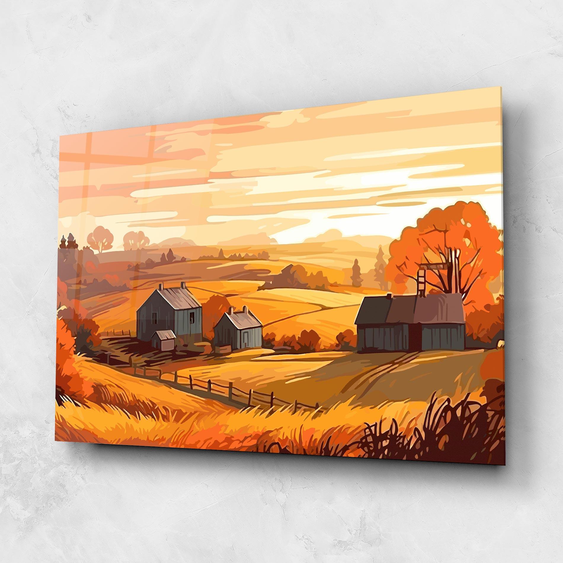 Üvegkép Orange Countryside mockup 1
