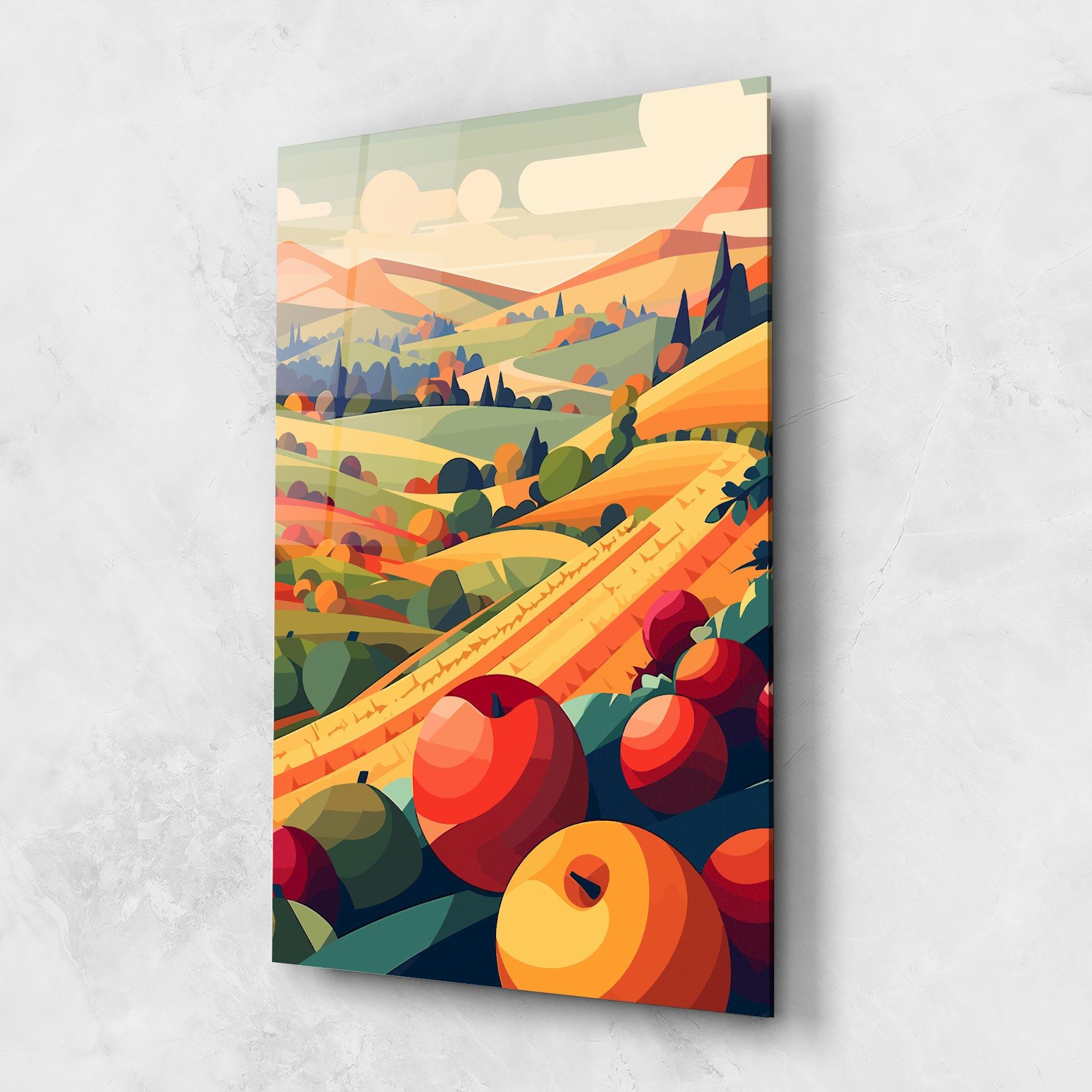 Üvegkép Autumn Rural Fruits mockup 1