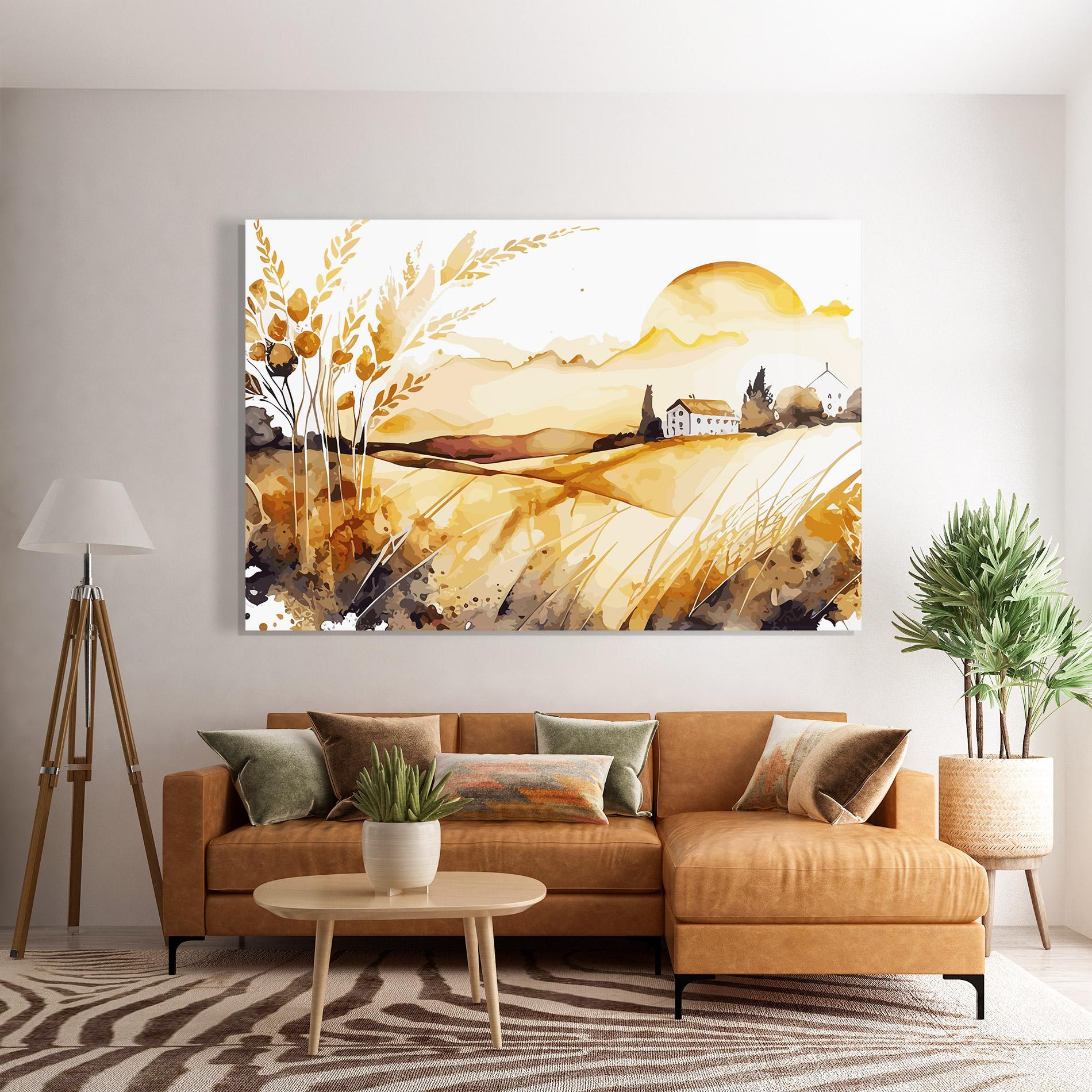 Üvegkép Crops Field mockup 7