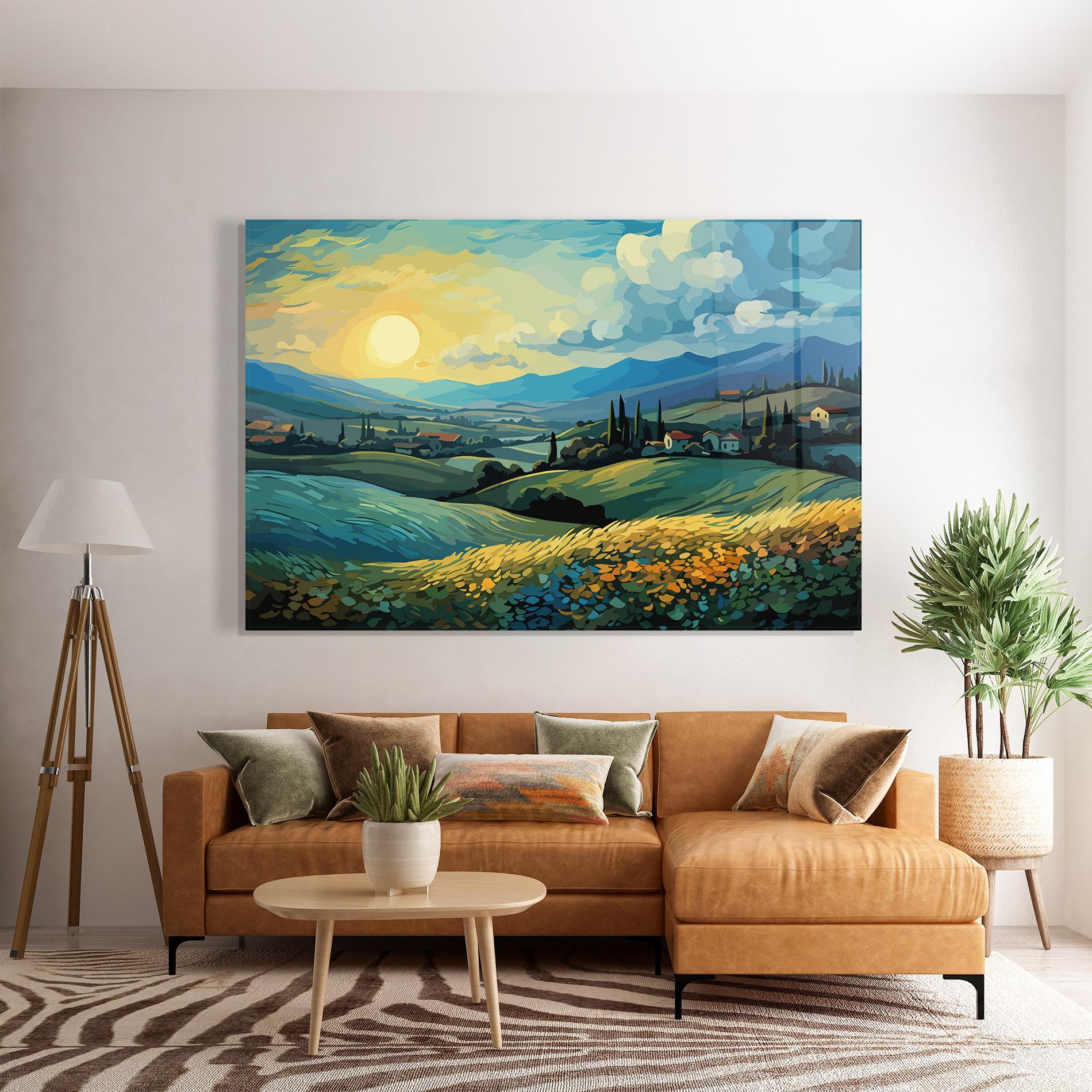 Üvegkép Fantasy Blue View mockup 7