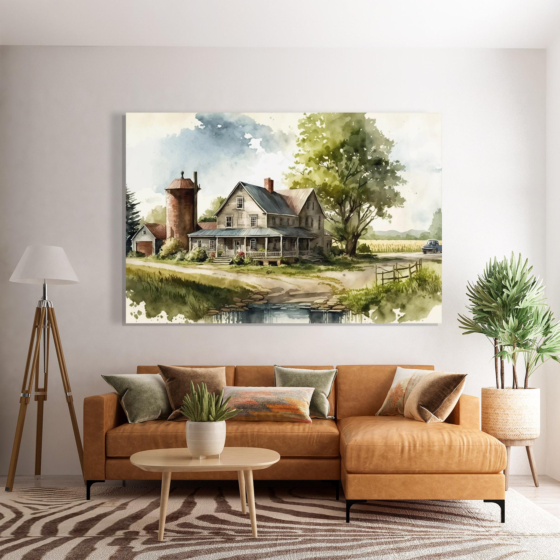 Üvegkép Farm Blue Car mockup 7