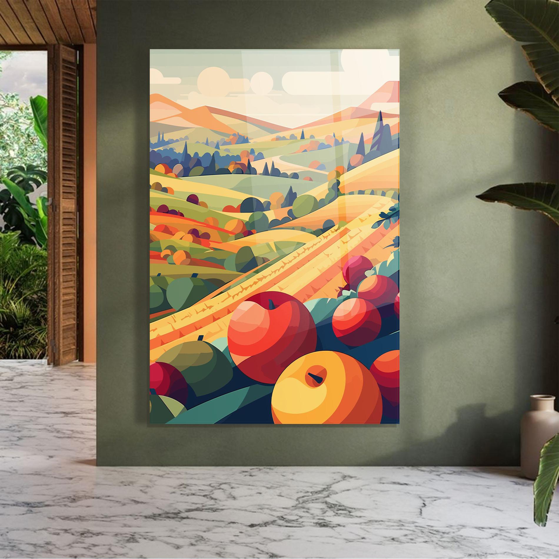 Üvegkép Autumn Rural Fruits mockup 7