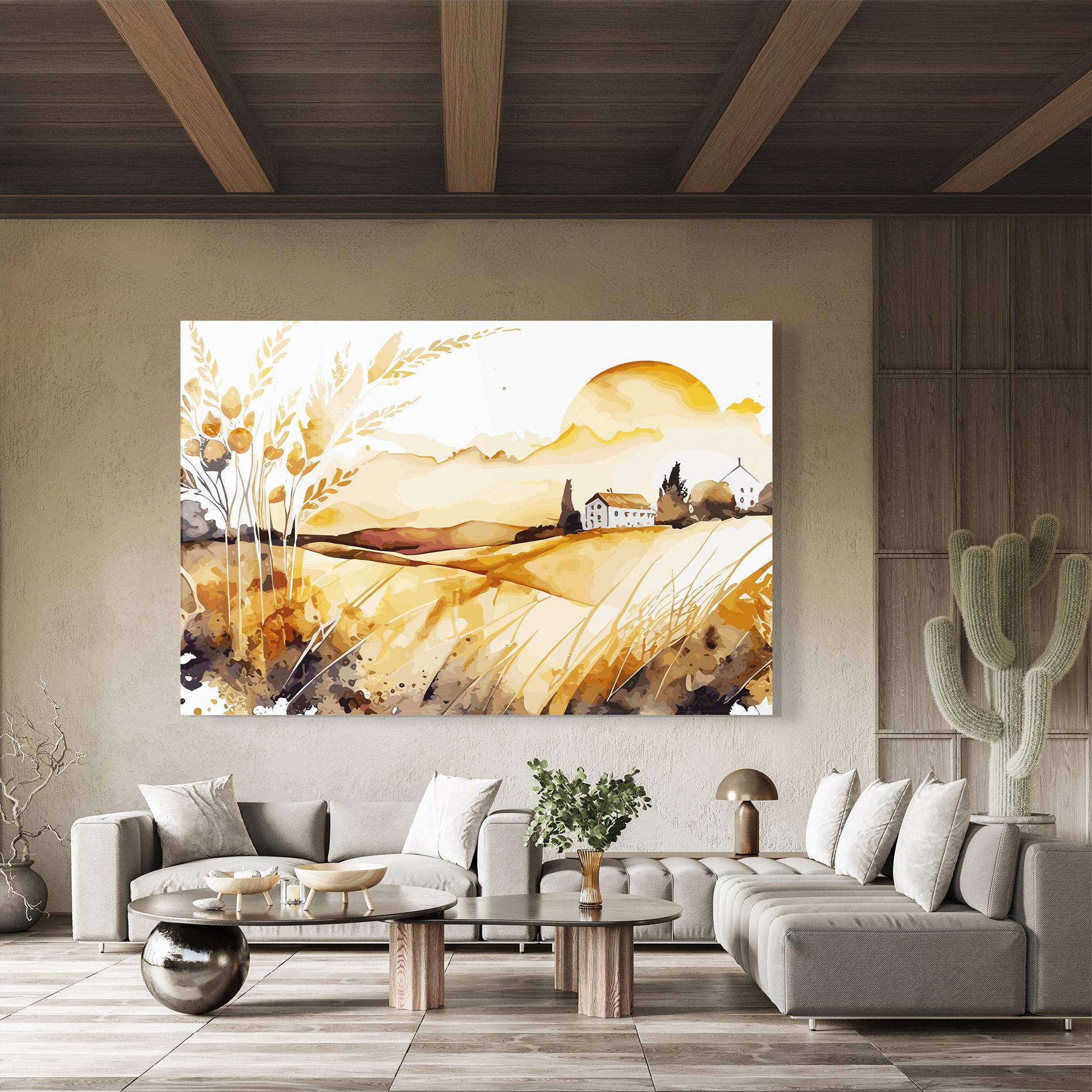 Üvegkép Crops Field mockup 8