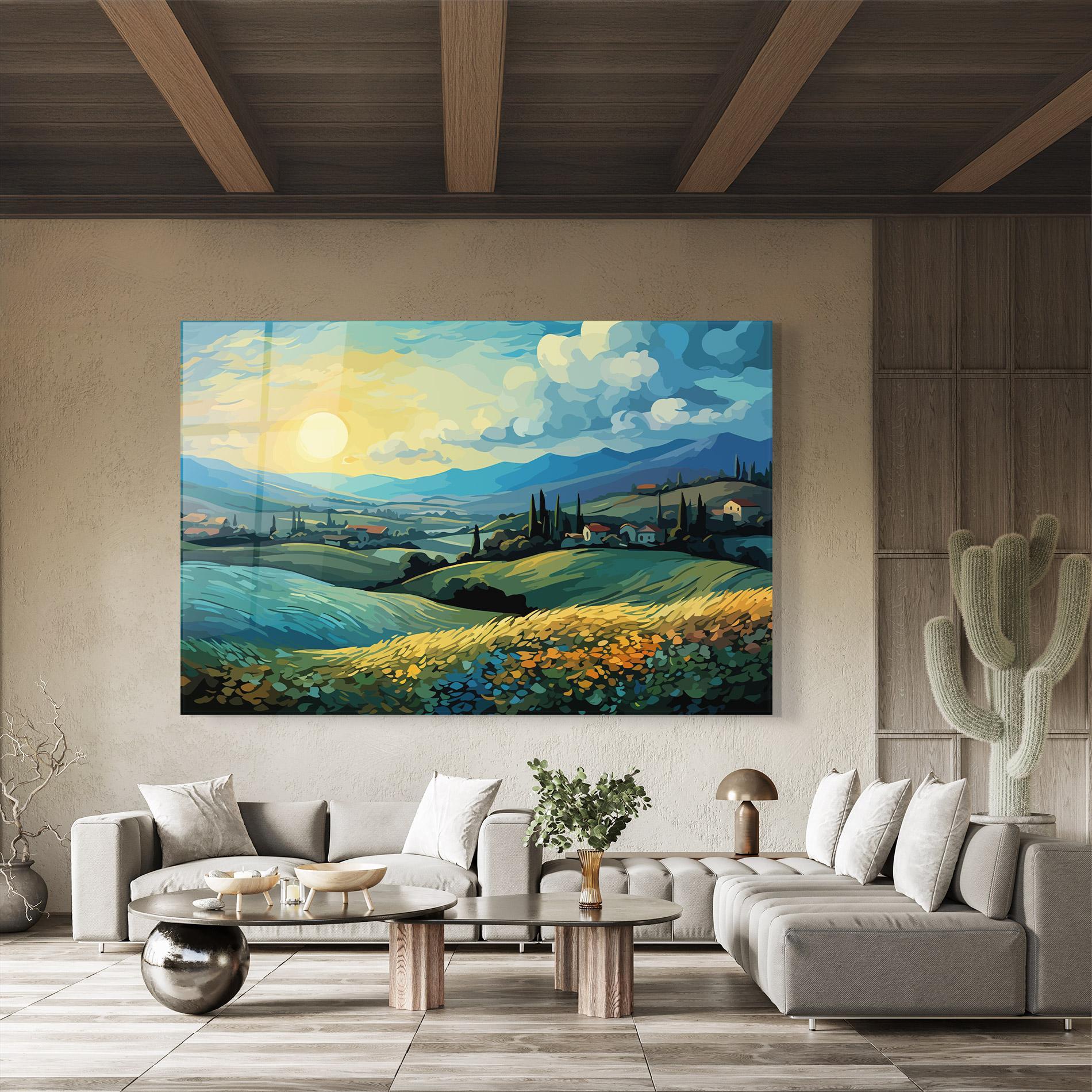 Üvegkép Fantasy Blue View mockup 8