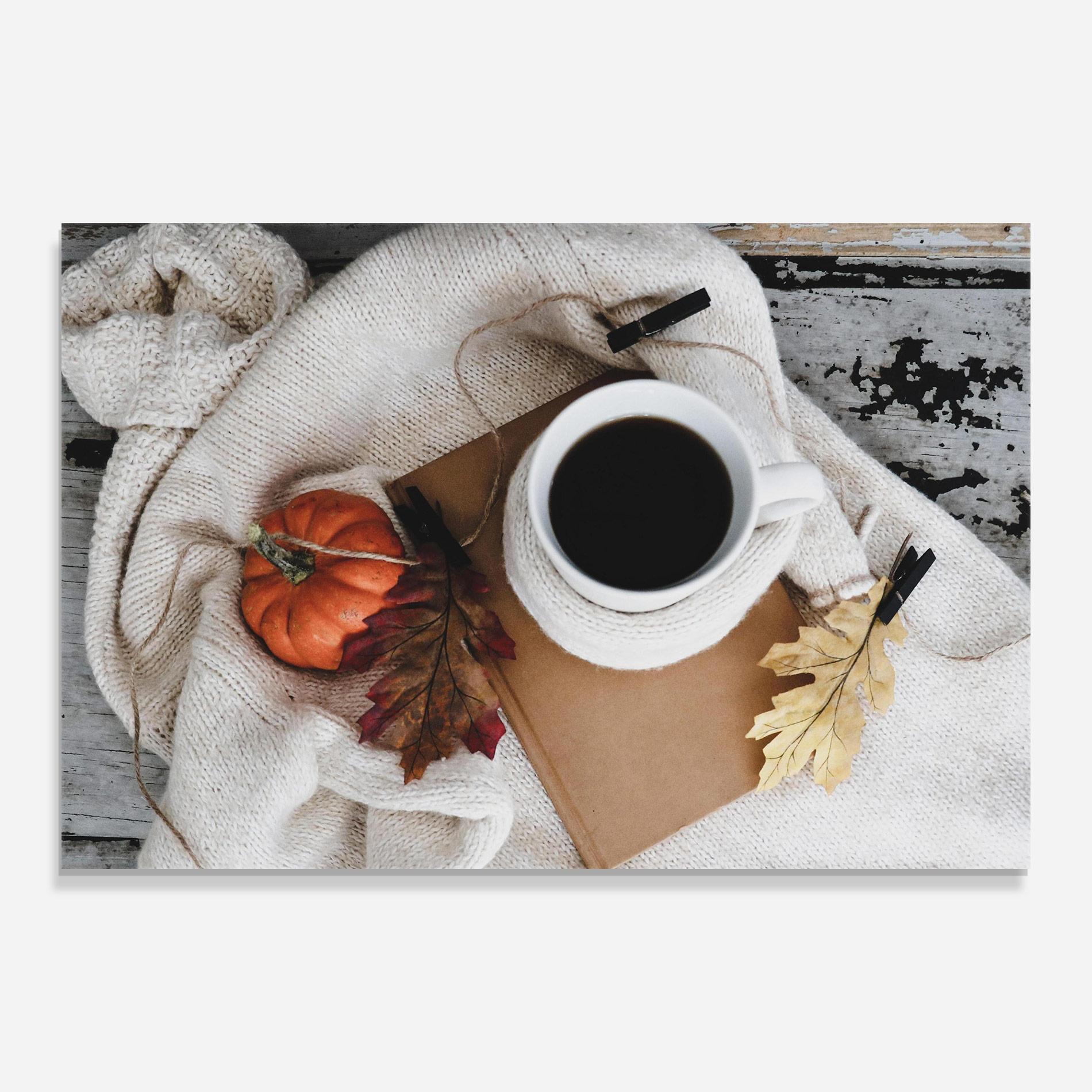 Üvegkép Autumn Coffee mockup 0